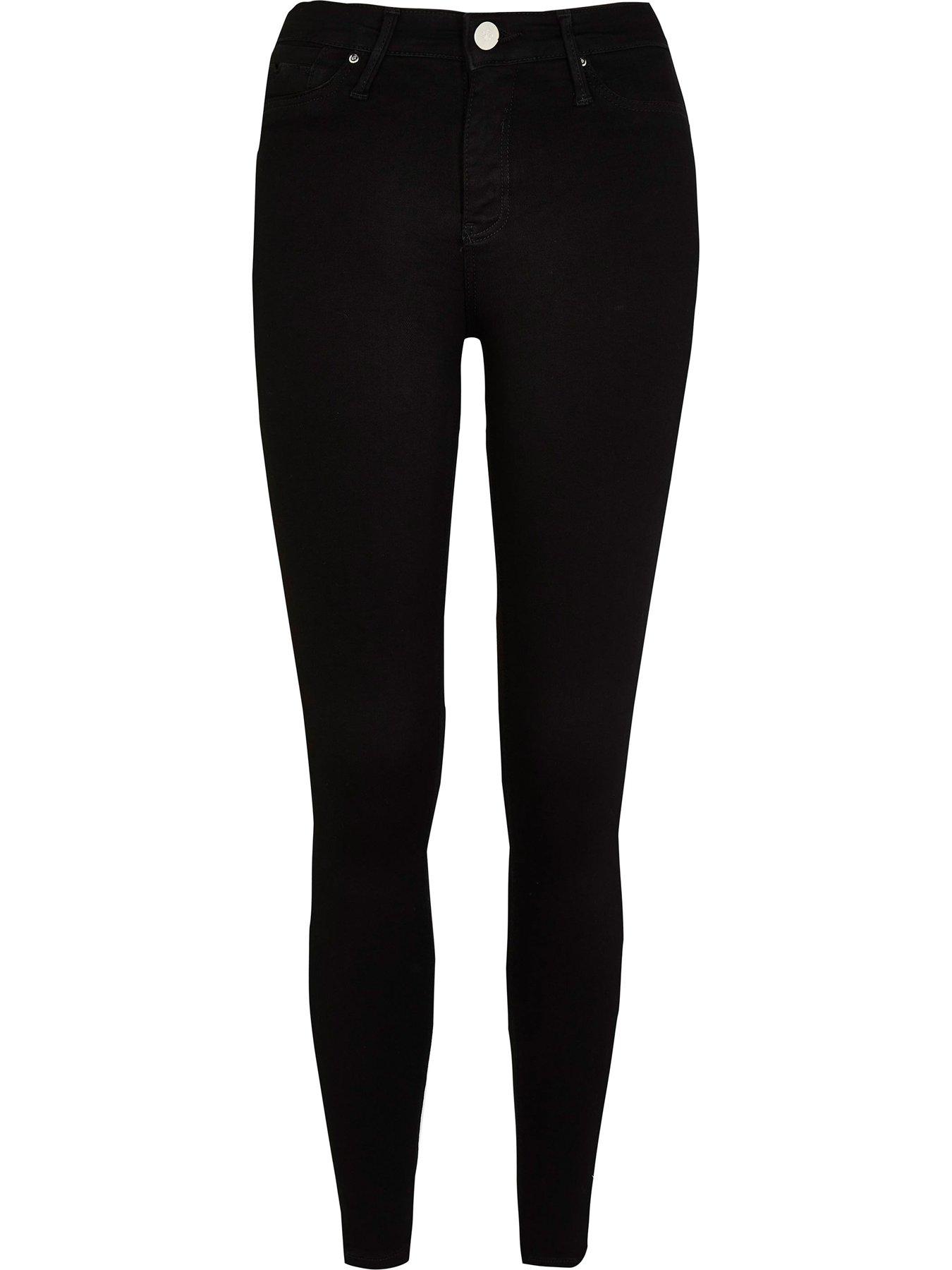 River Island Molly Mid Rise Bum Sculpt Skinny Jeans - Black | Very.co.uk