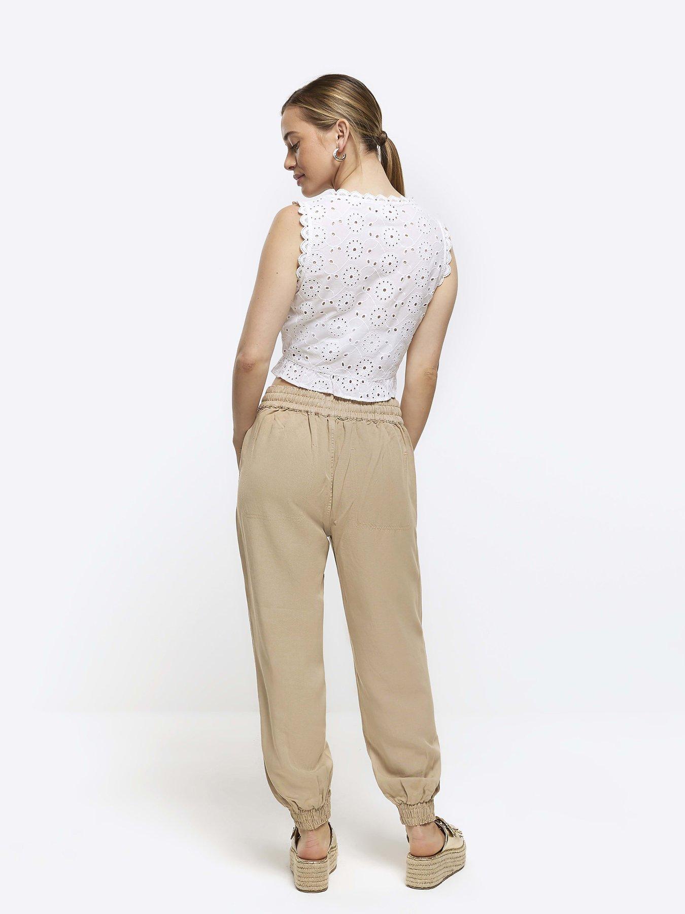 Beige best sale joggers petite