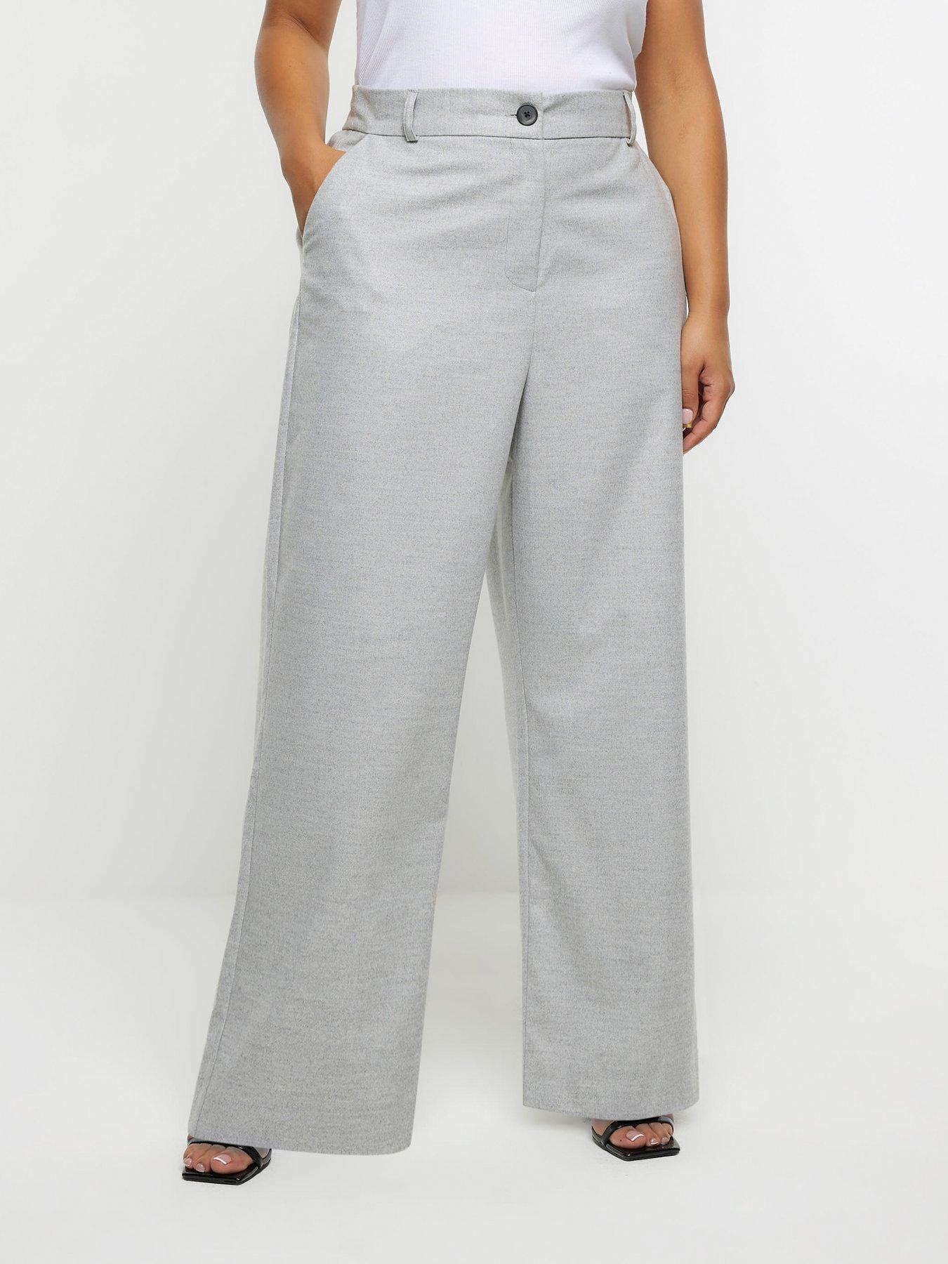 Light grey hotsell wide leg trousers