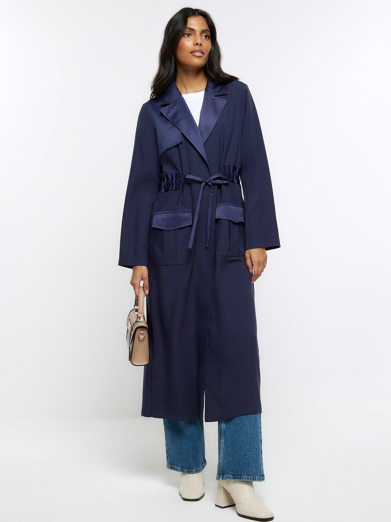 River island clearance blue coat