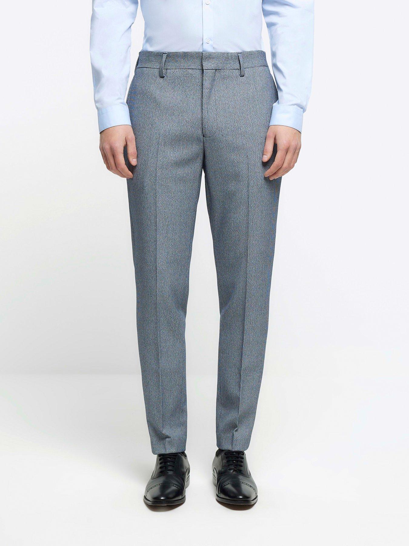 Mens skinny dogtooth store trousers