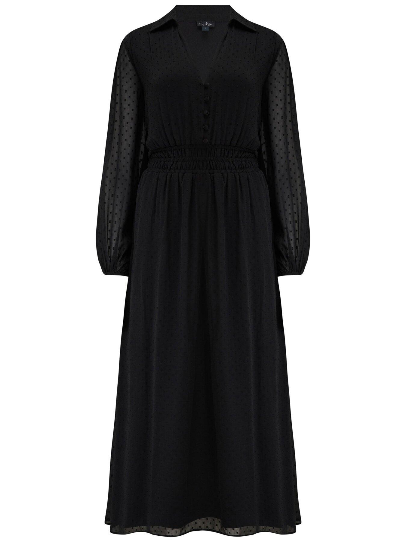 Willow Chiffon Long Sleeve Midaxi Shirt Dress