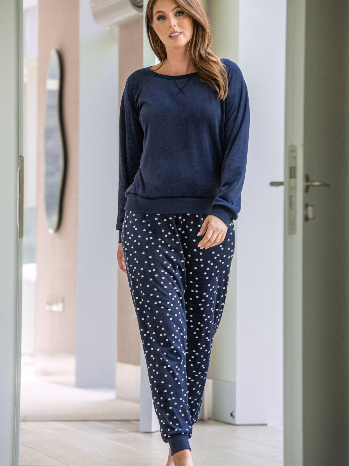 Cosy Fleece Sweatshirt and Jogger Pyjama Set - Multi