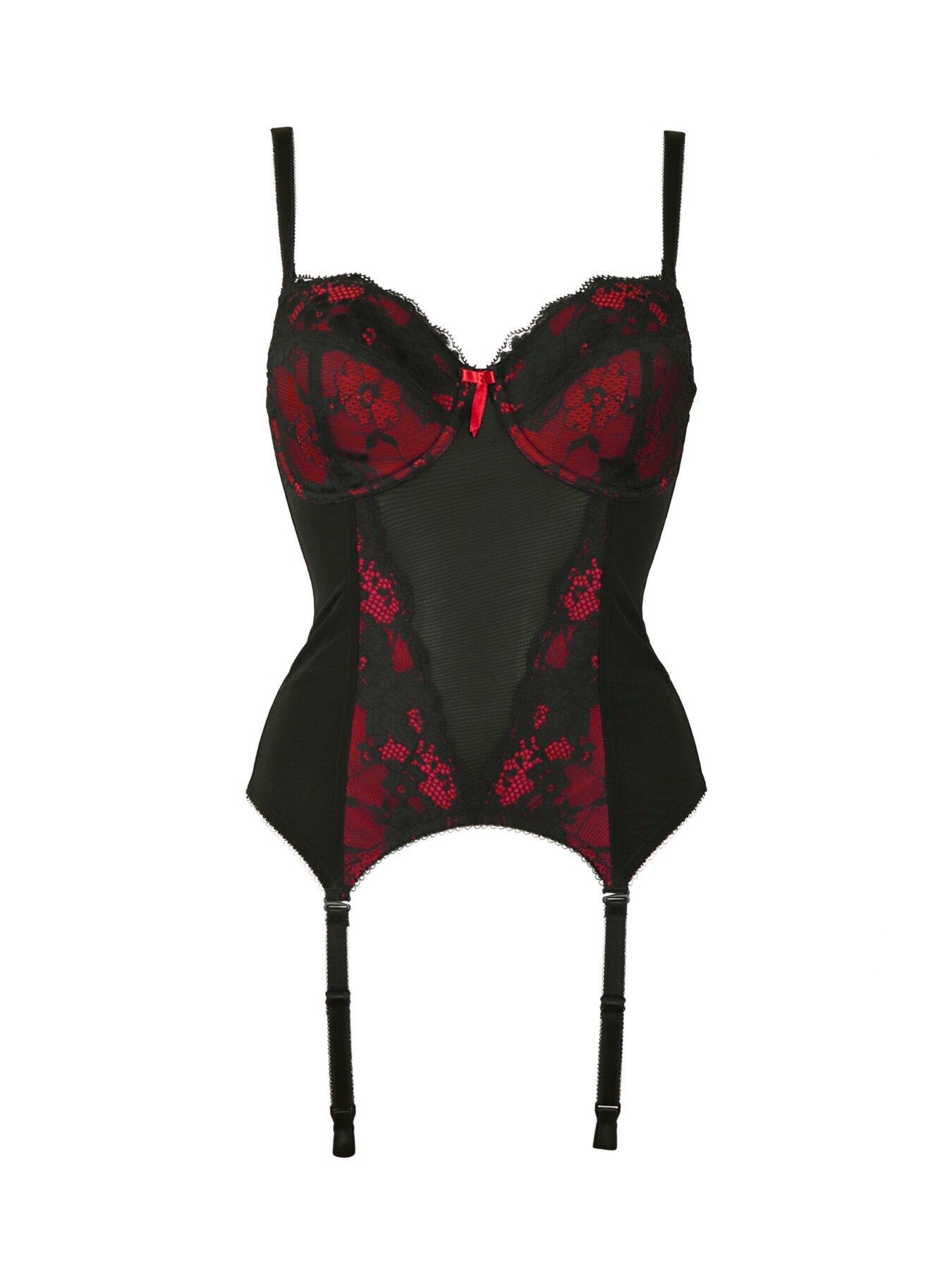 Image 3 of 4 of Pour Moi Amour Padded Underwired Strapless Basque - Multi