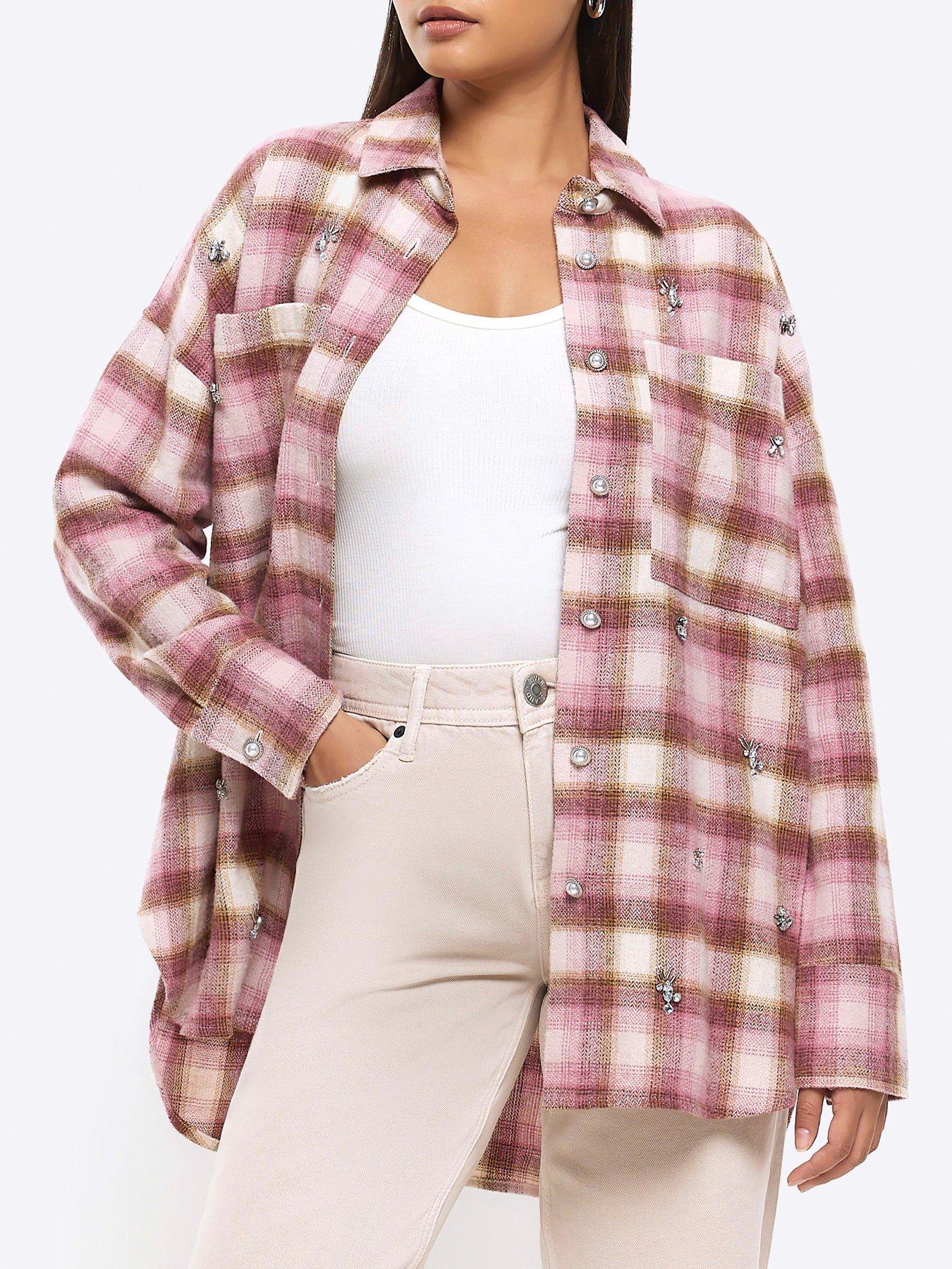 Checked shirt womens river island sale