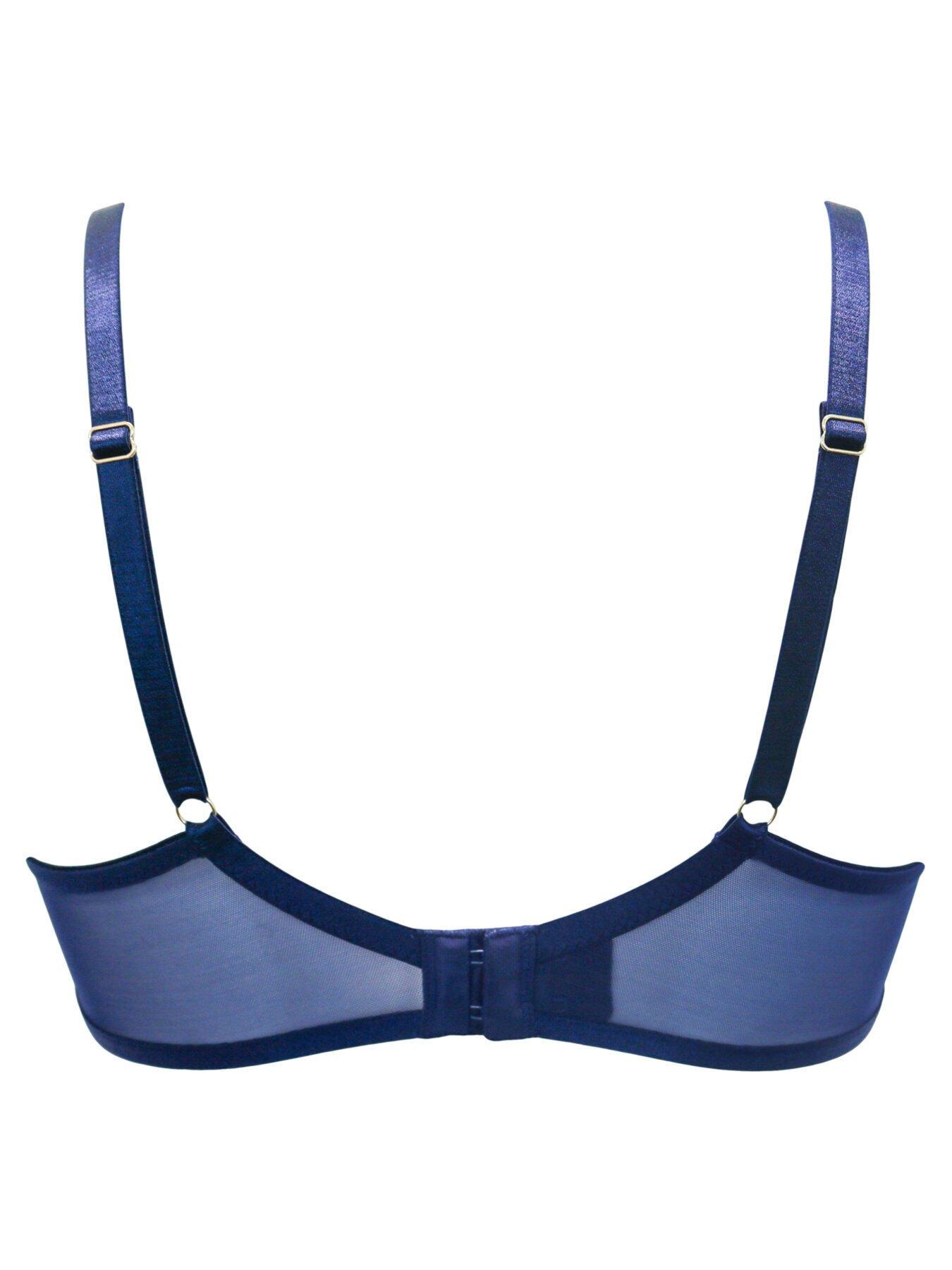 Pour Moi Viva Luxe Underwired Bra - Dark Blue | Very.co.uk