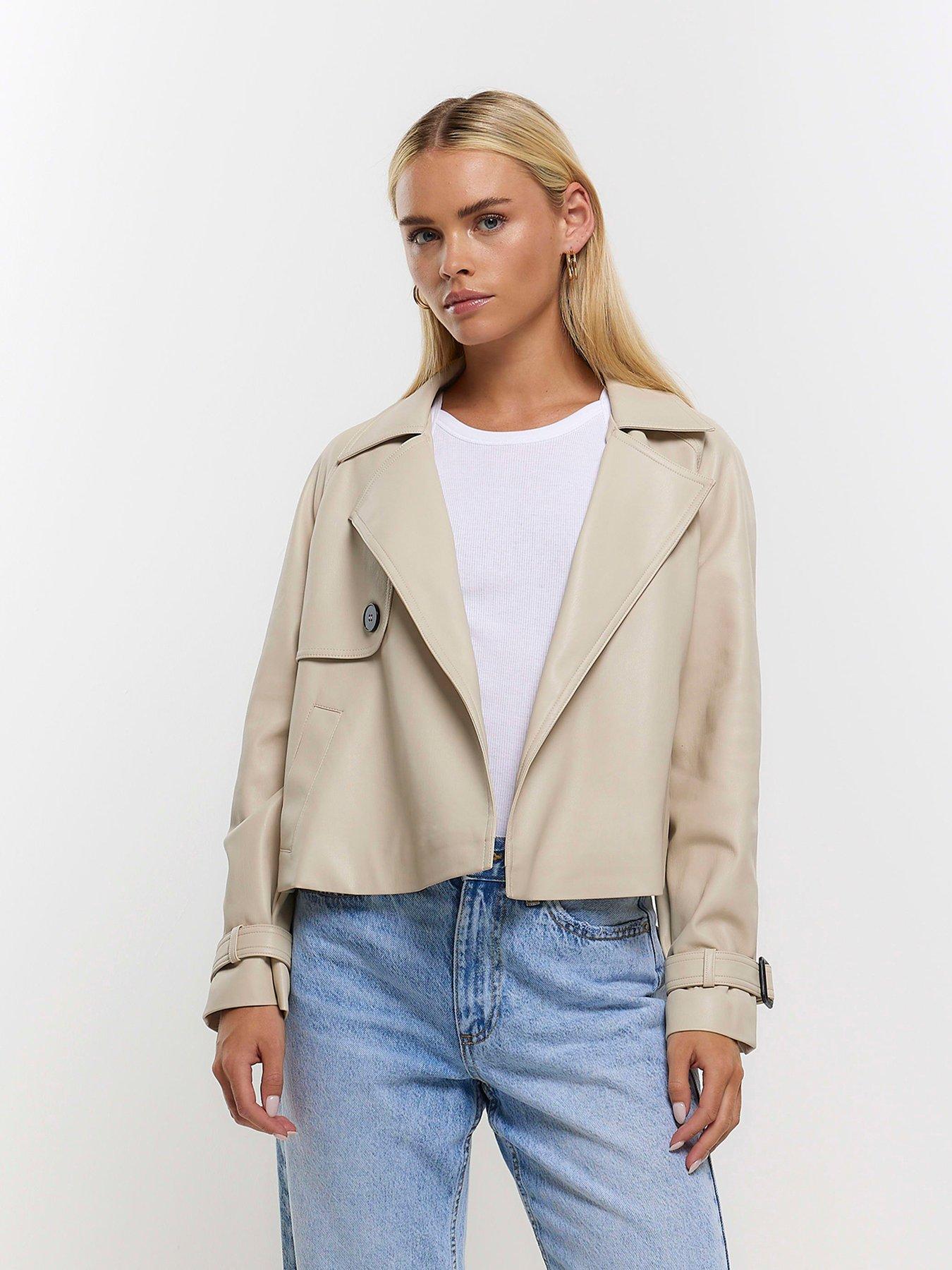 River island petite leather on sale jacket