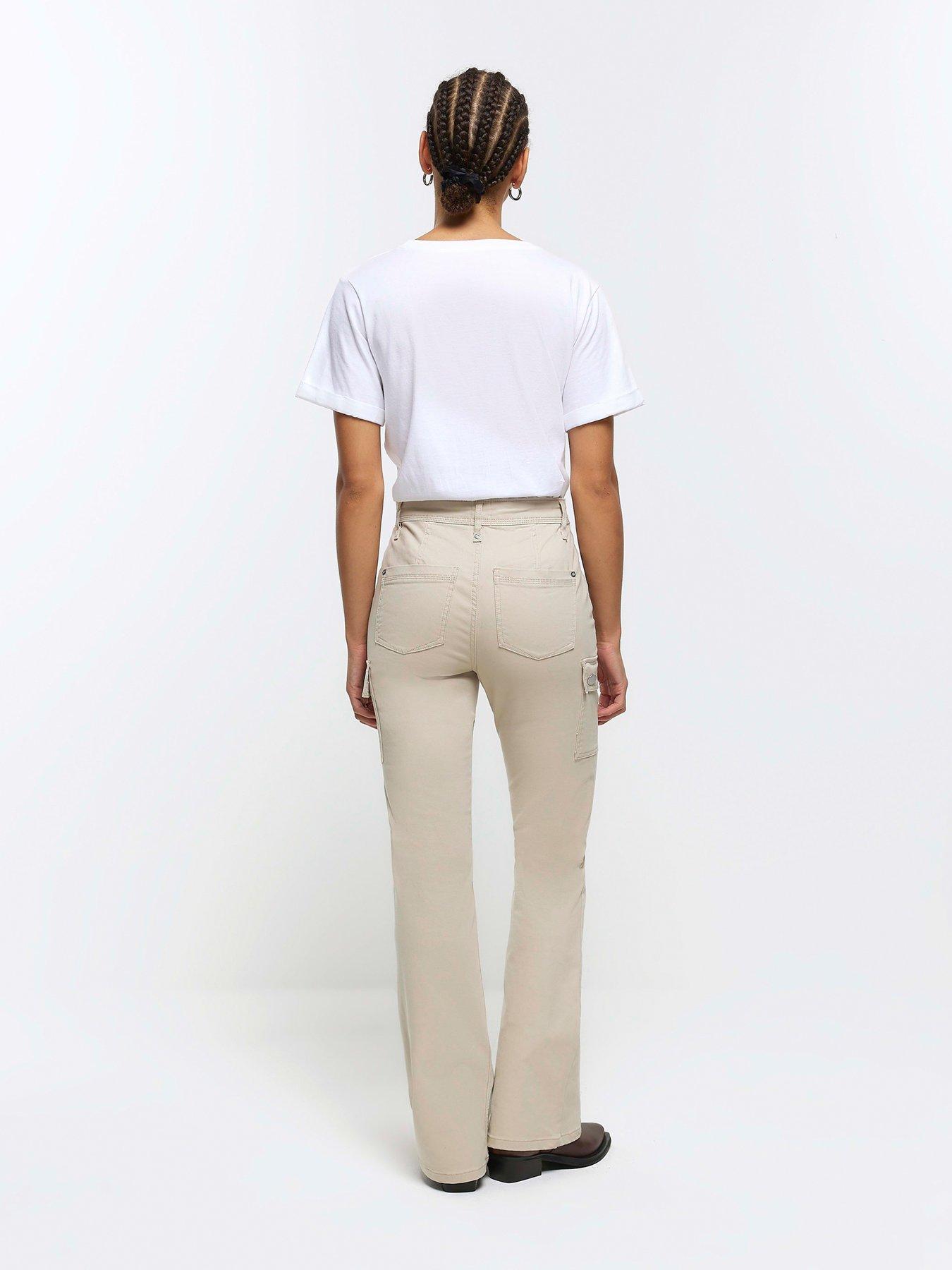 Flared cargo trousers