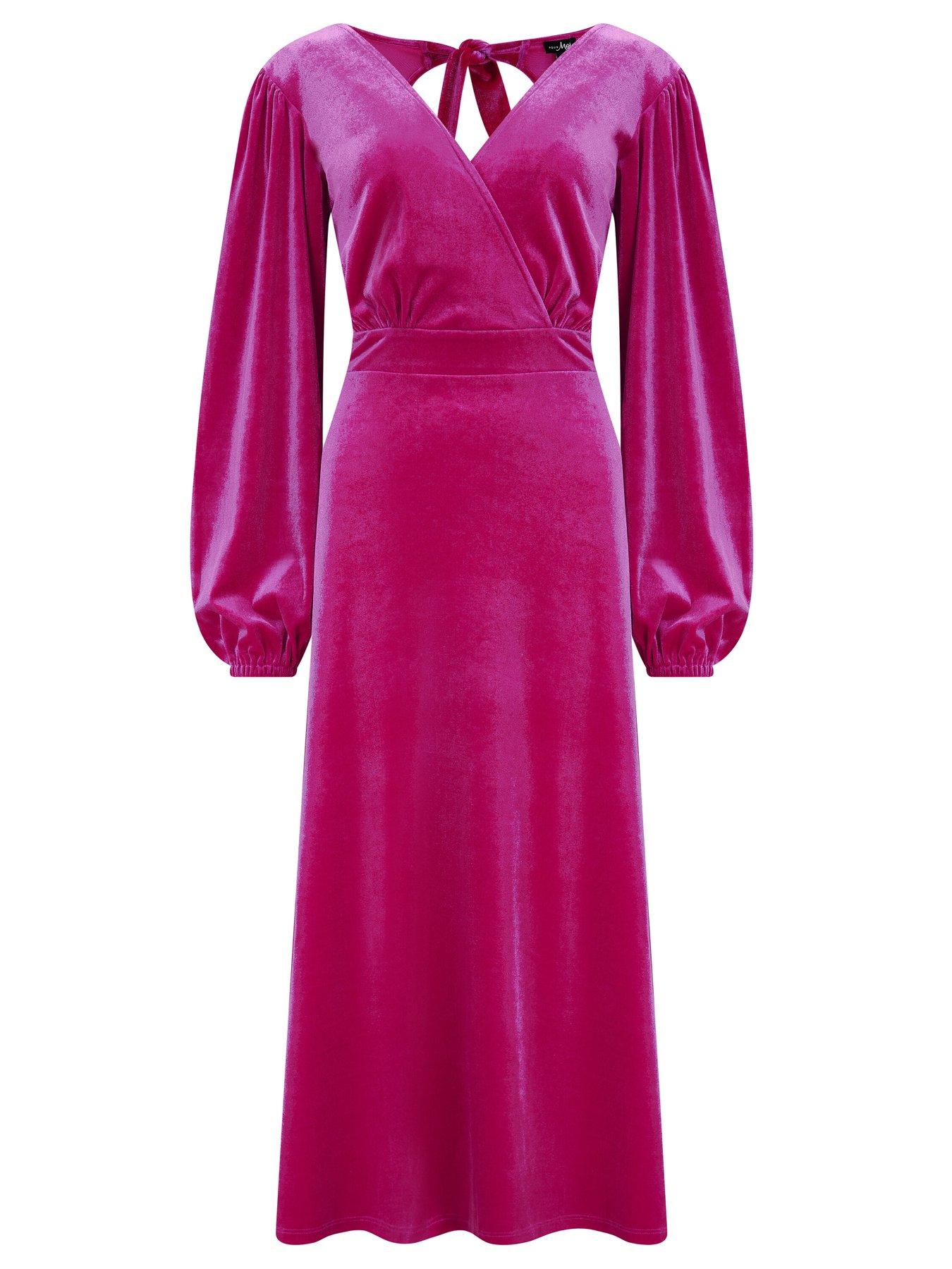 Target Velvet Wrap Dress Wrap Dress Pink Velvet Dress Target Pour Moi  Charlotte Tie Back