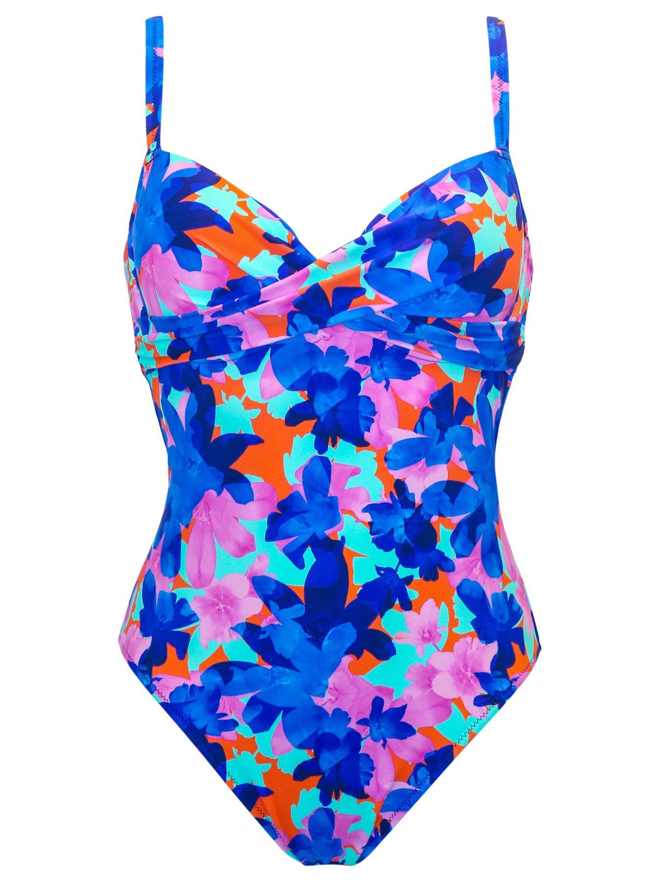 Image 3 of 4 of Pour Moi Heatwave Lightly Padded Underwired Control Swimsuit - Multi