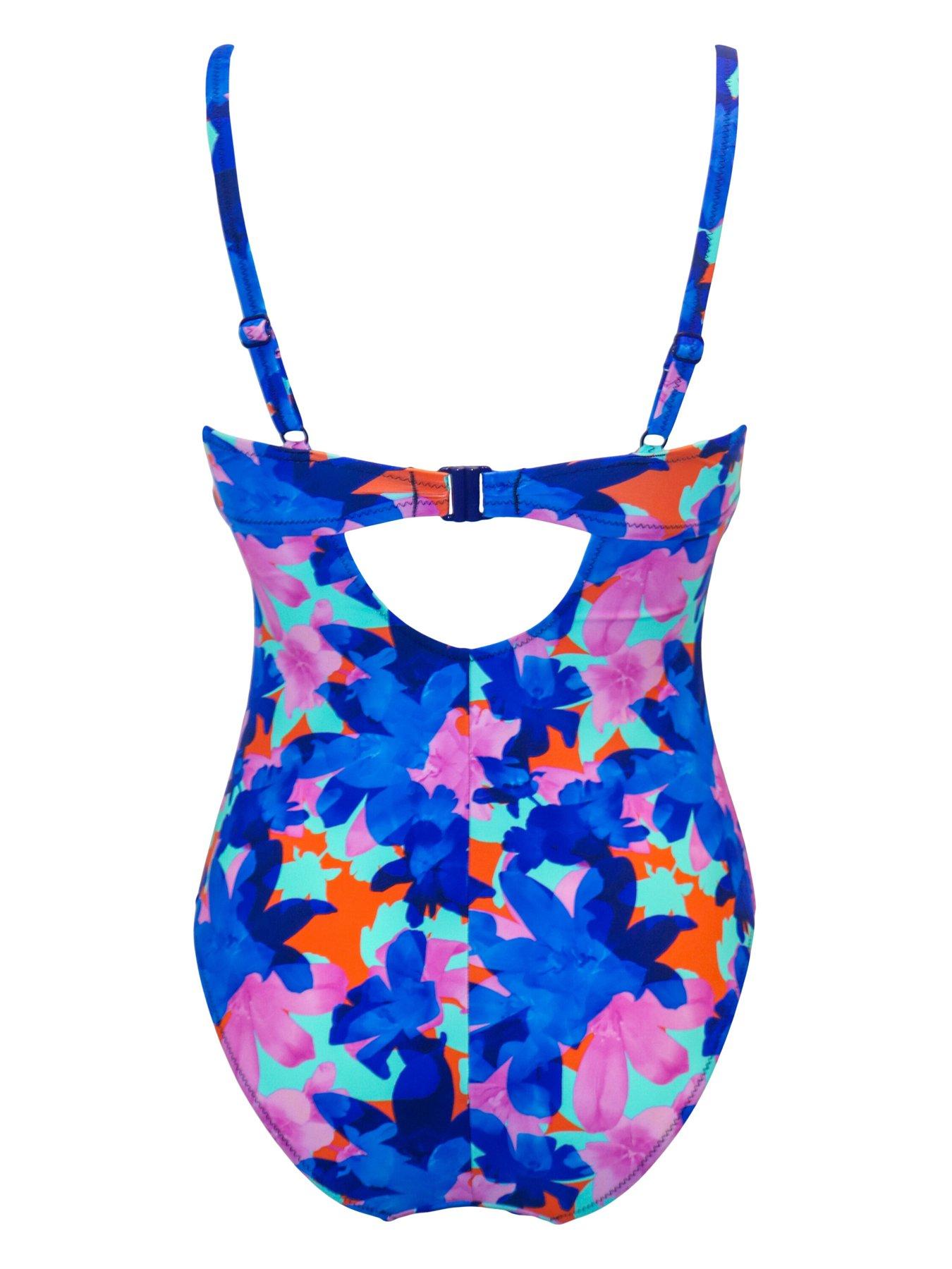 Image 4 of 4 of Pour Moi Heatwave Lightly Padded Underwired Control Swimsuit - Multi