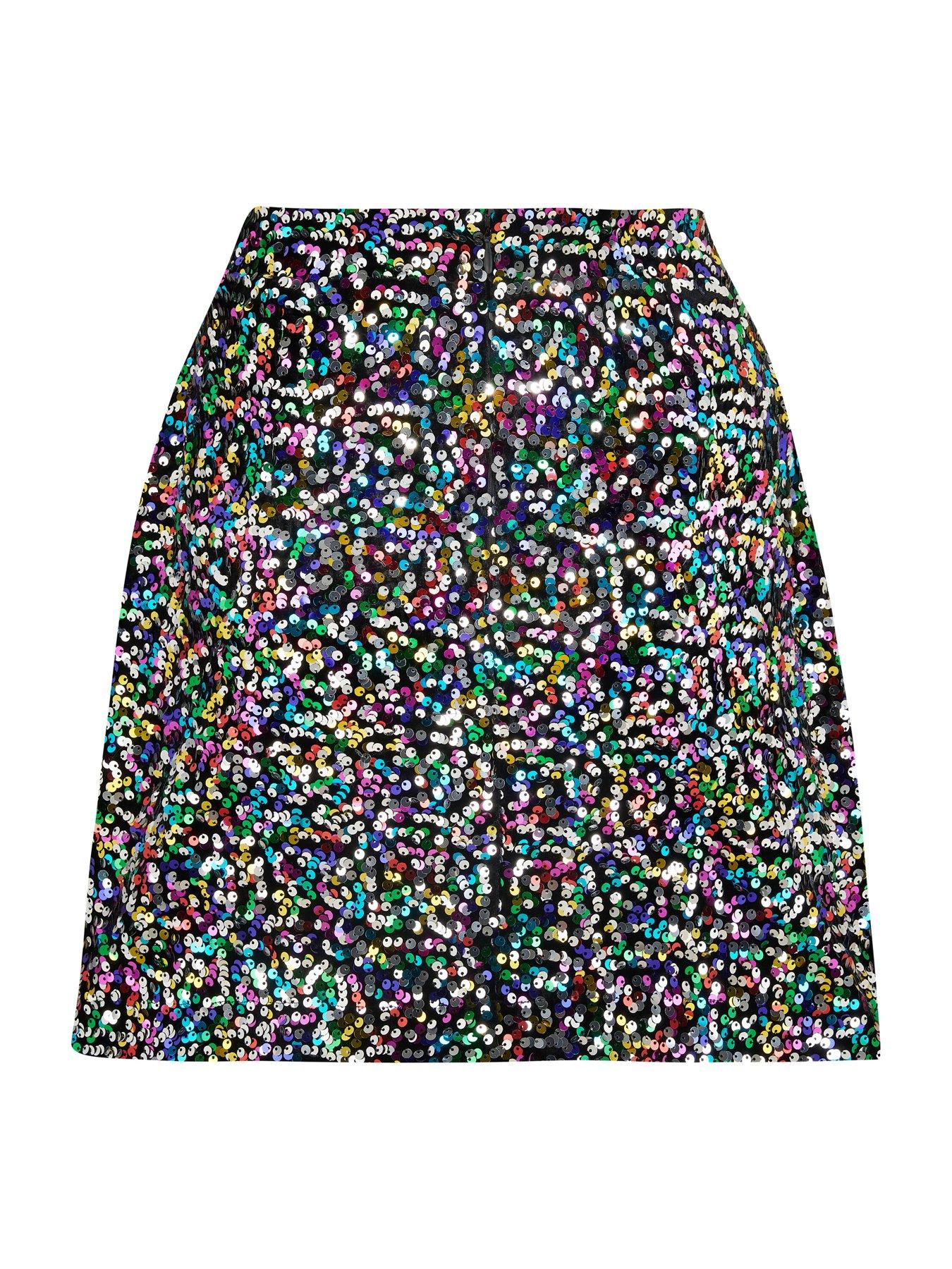 Rainbow sequin pencil skirt next sale