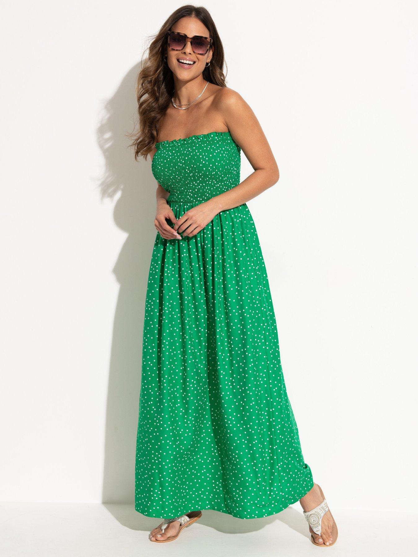 Green beach dress hotsell