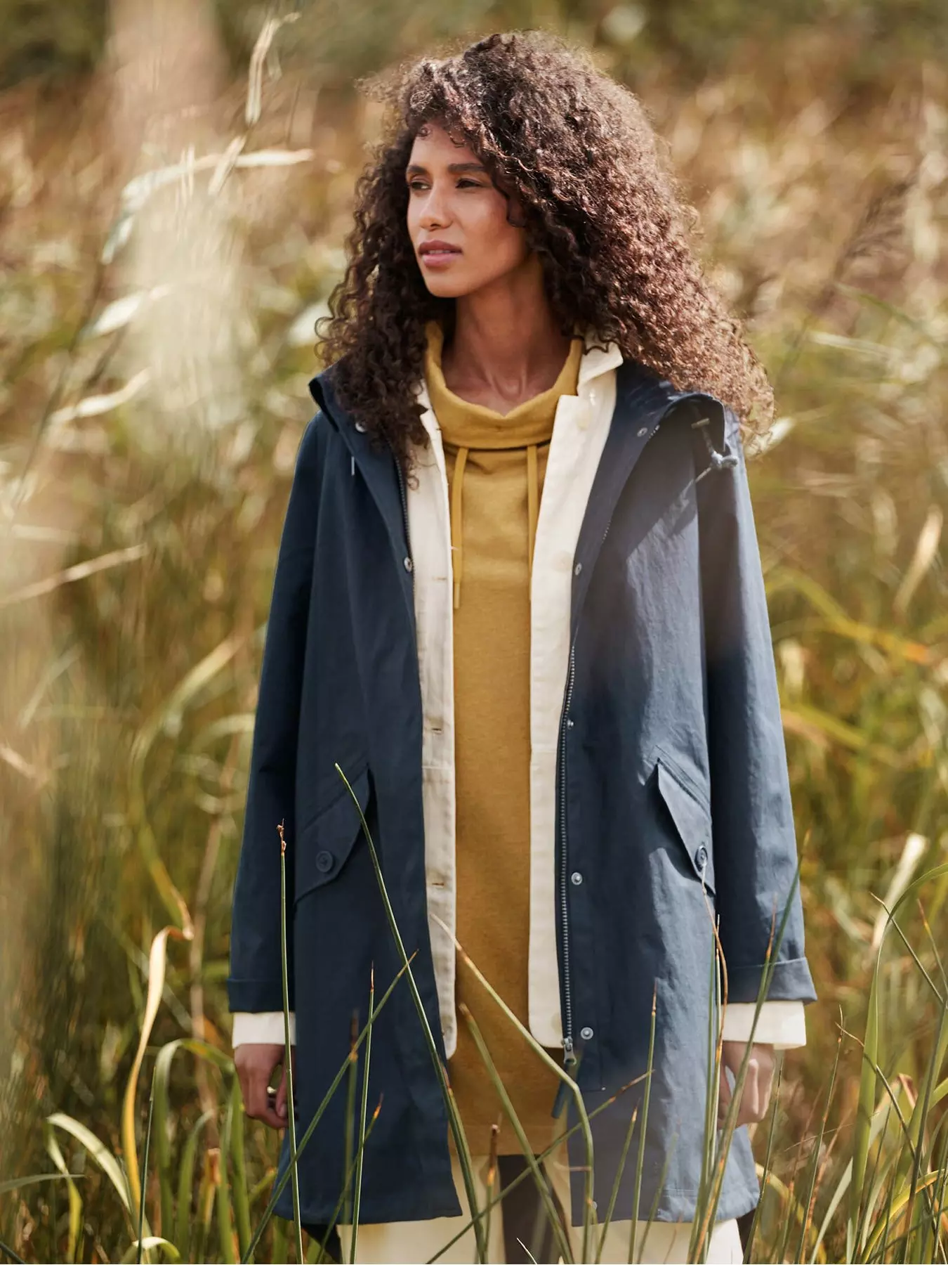 Cotton Traders Longline All-Weather Fleece-Lined Waterproof Coat