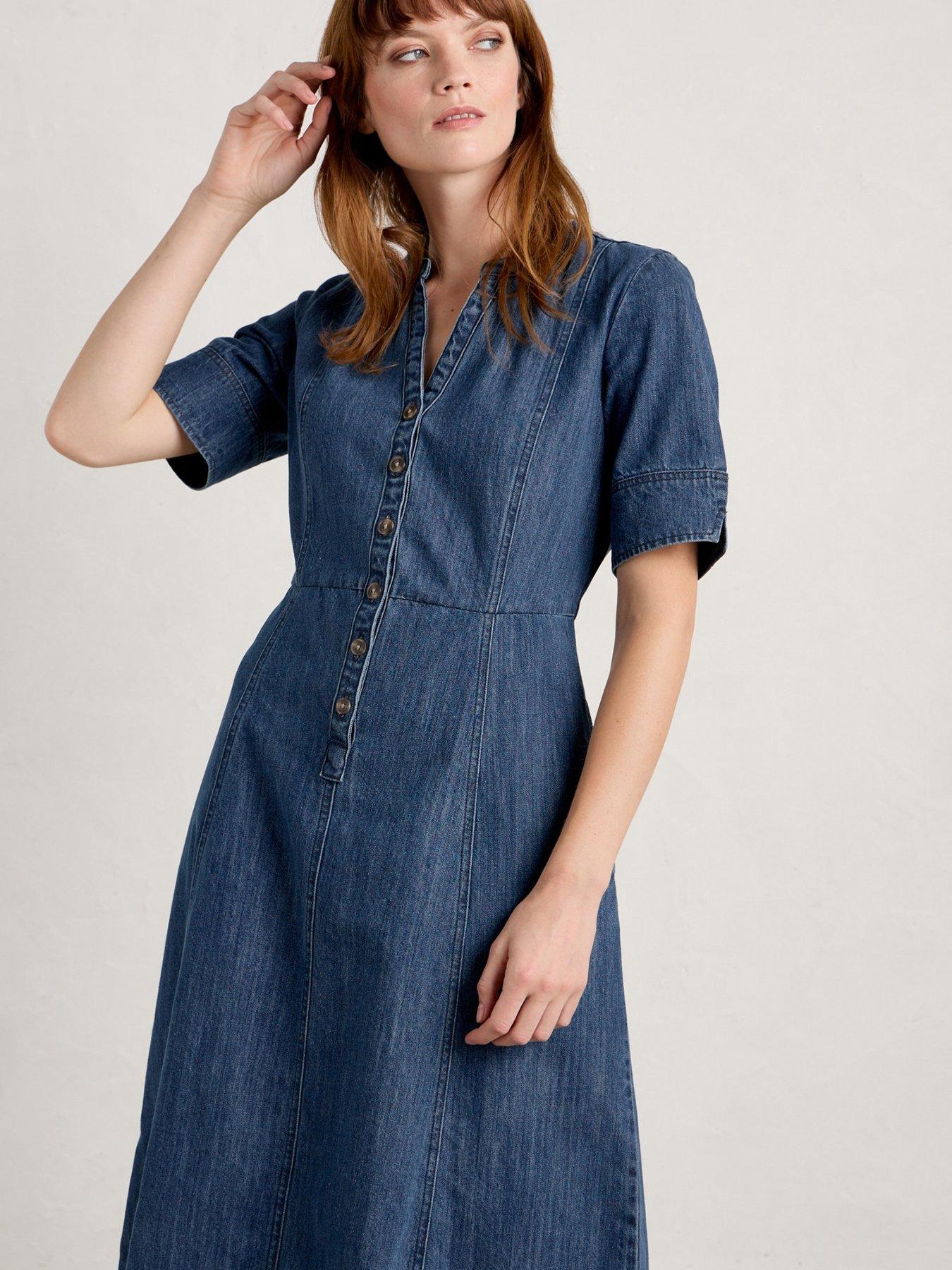 Seasalt Cornwall Wightwick Three Quarter Sleeve Dress | very.co.uk