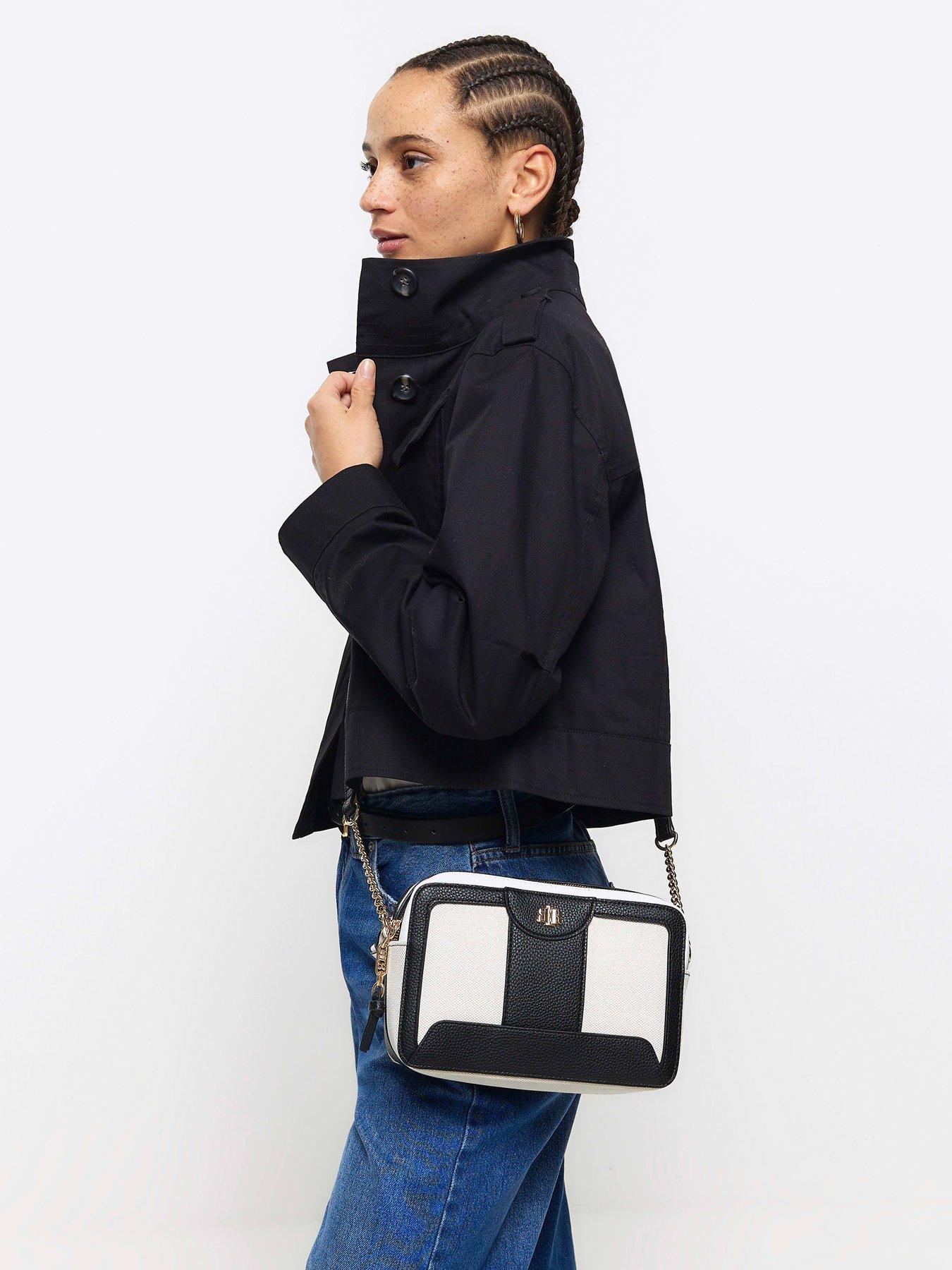 River island canvas online bag