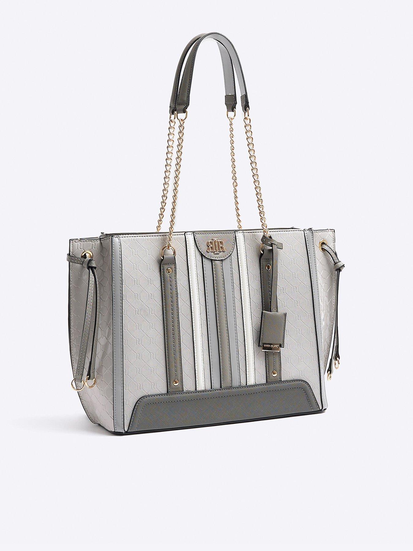Beige ri monogram winged tote bag hotsell