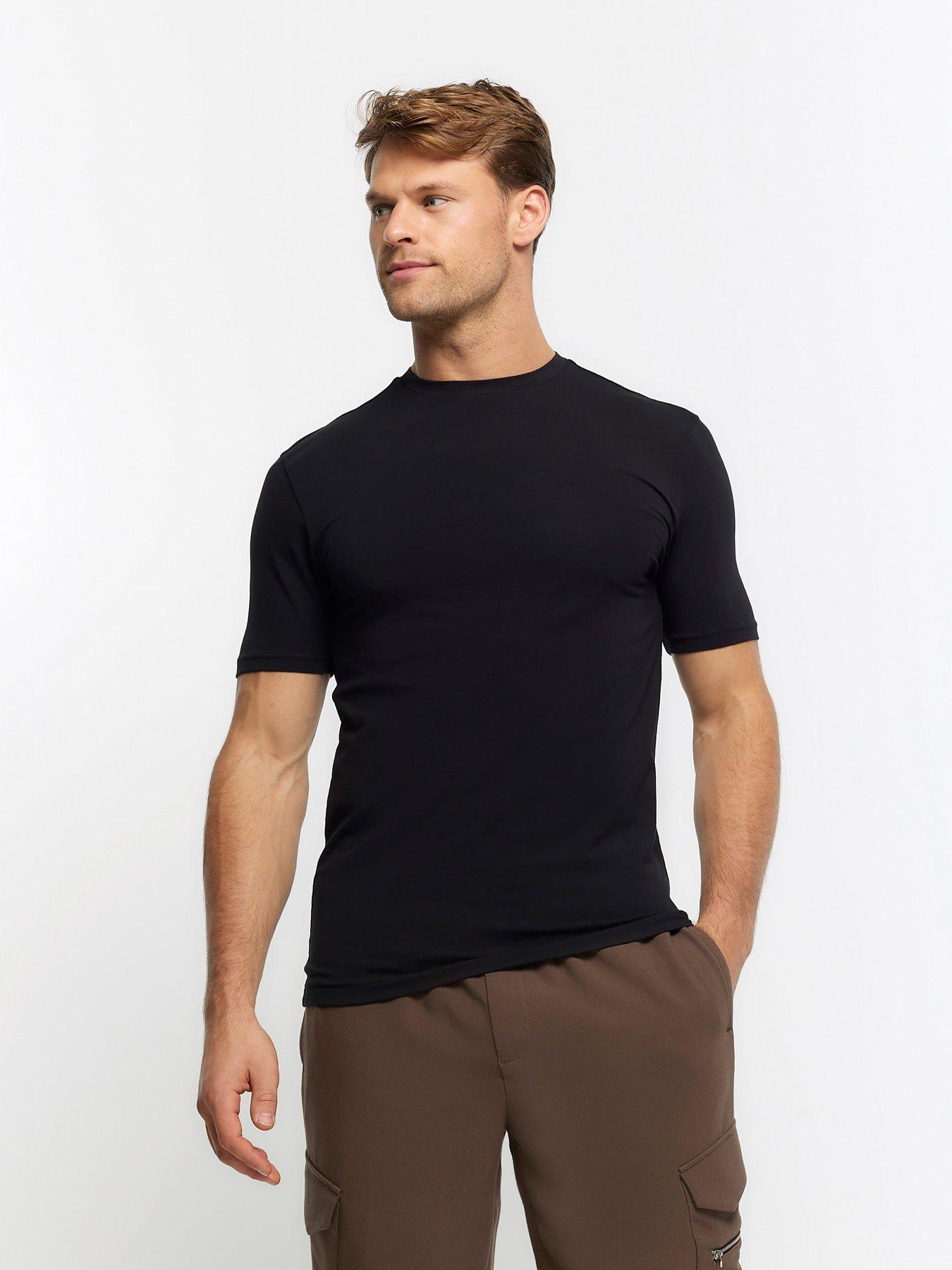 Muscle Fit Brick Knit Pointelle T Shirt