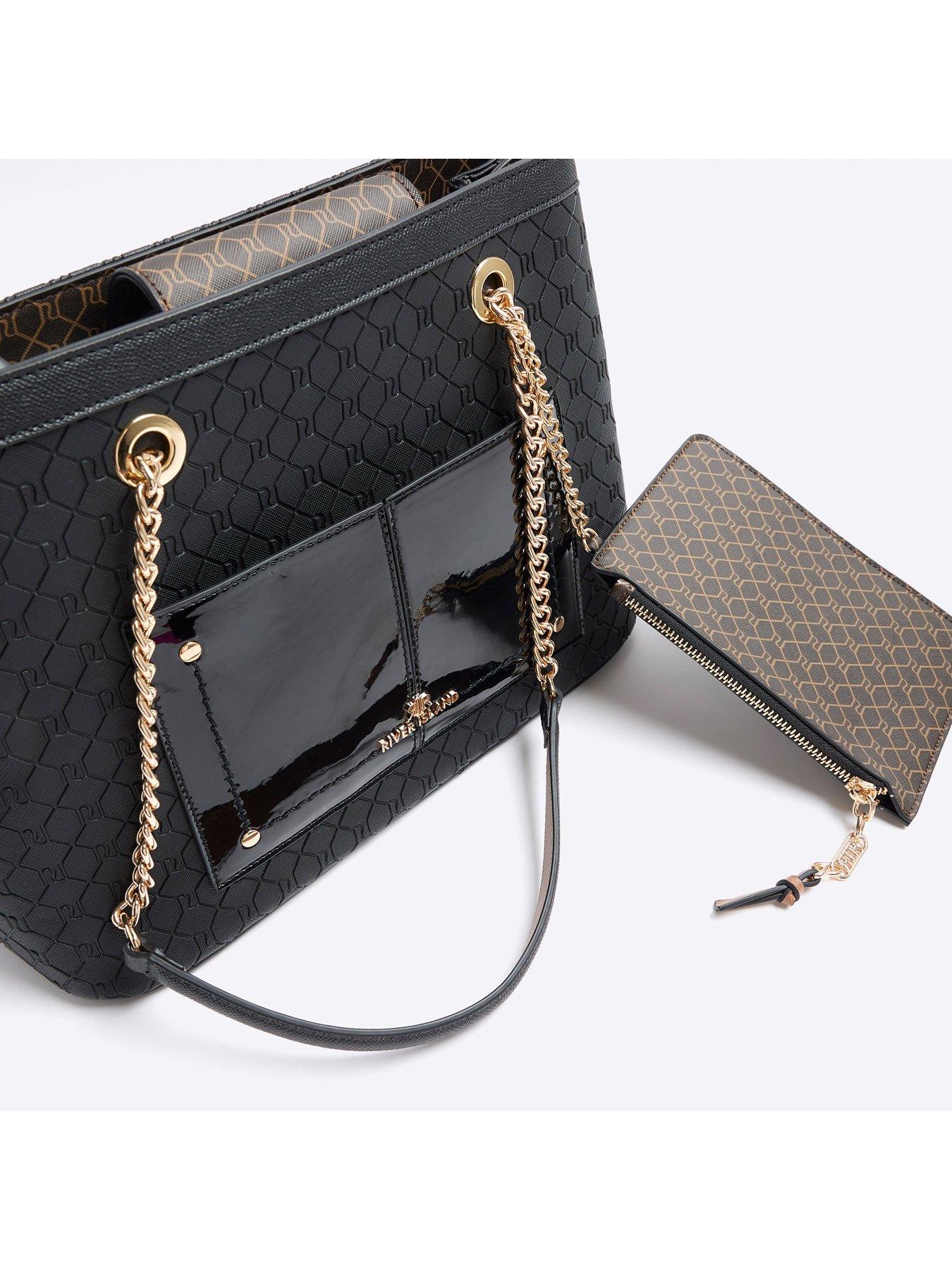 River Island Ri Monogram Pocket Tote Bag Very
