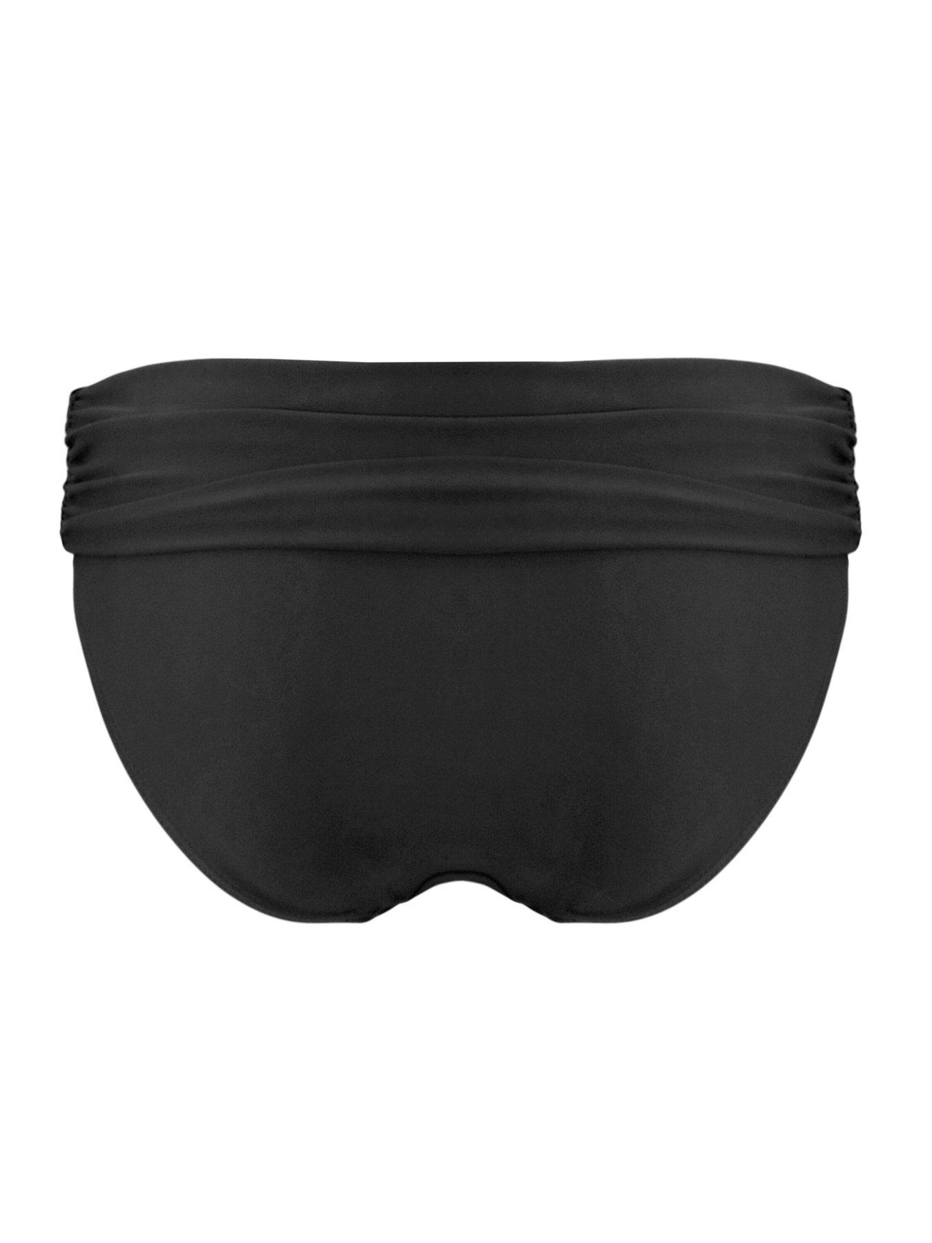 Pour Moi Free Spirit Fold Over Brief - Black | Very.co.uk