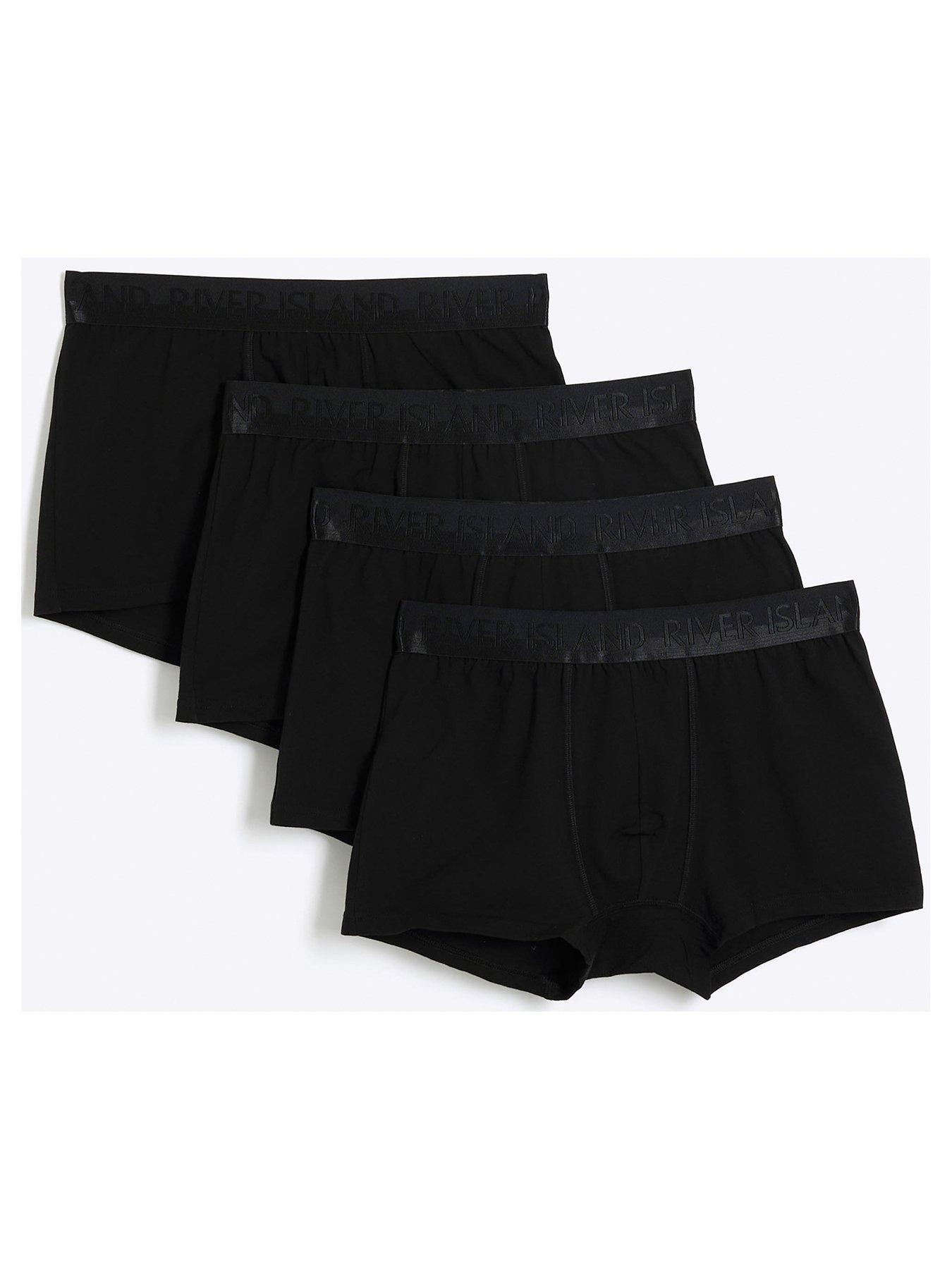 River Island 4Pk Cotton Stretch Trunks | Very.co.uk