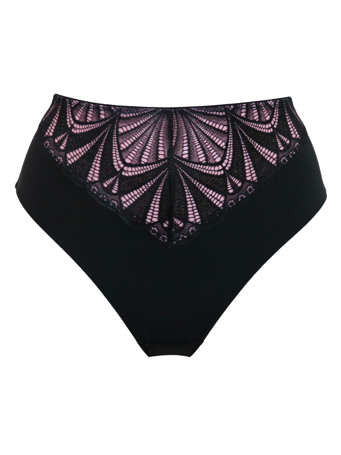 Image 4 of 4 of Pour Moi New Romance High-Waist Midi Brief - Black/Multi