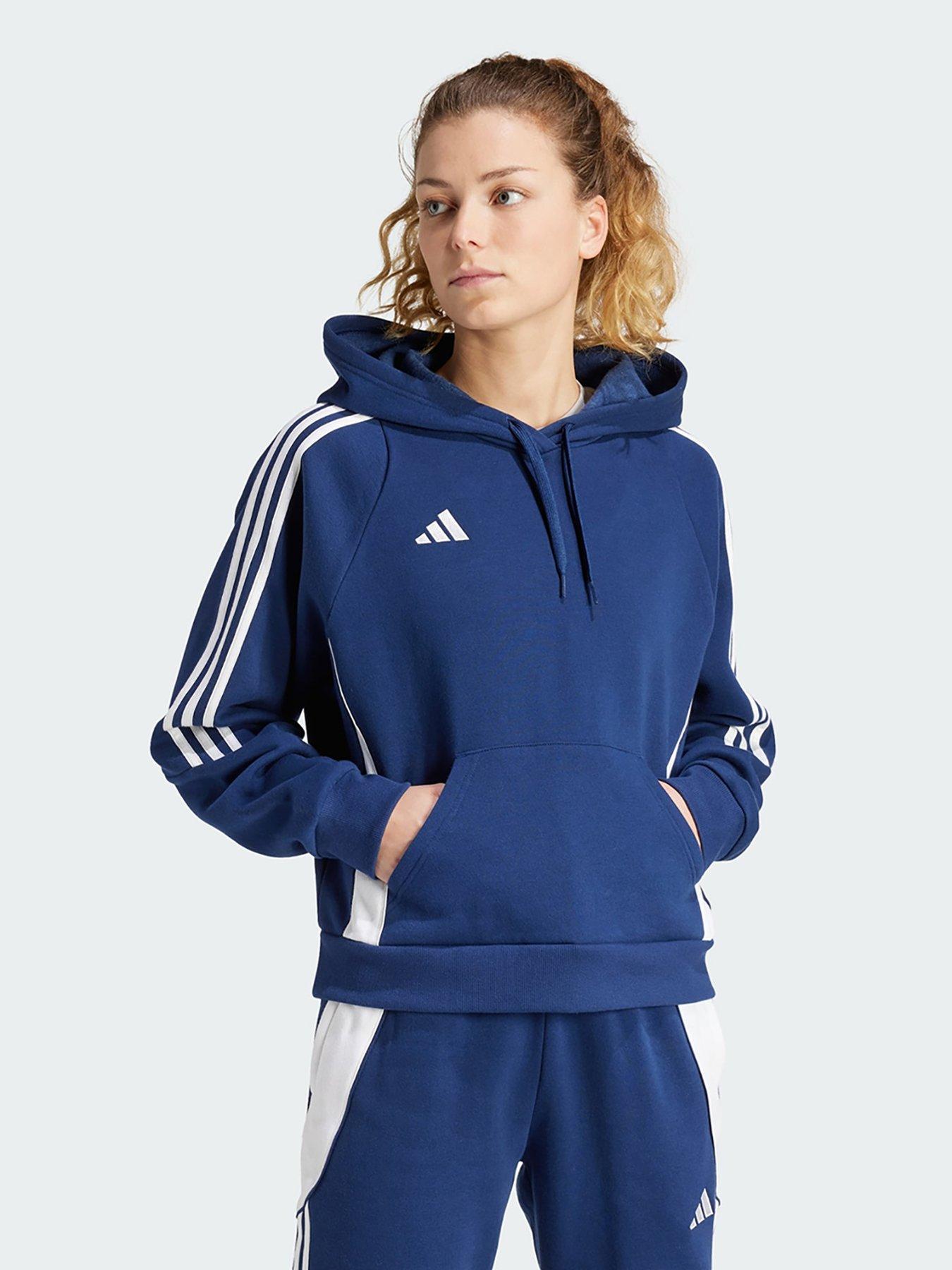 Navy blue adidas hoodie sales womens