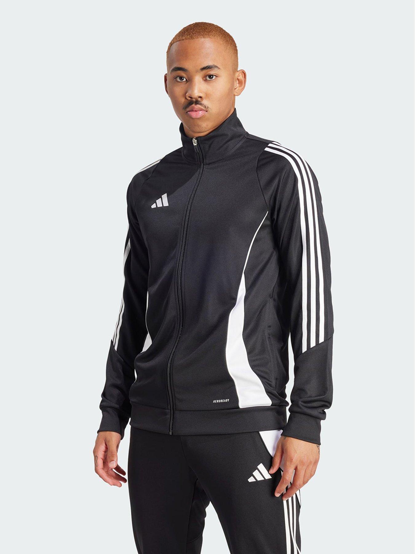 Black and white adidas jacket best sale