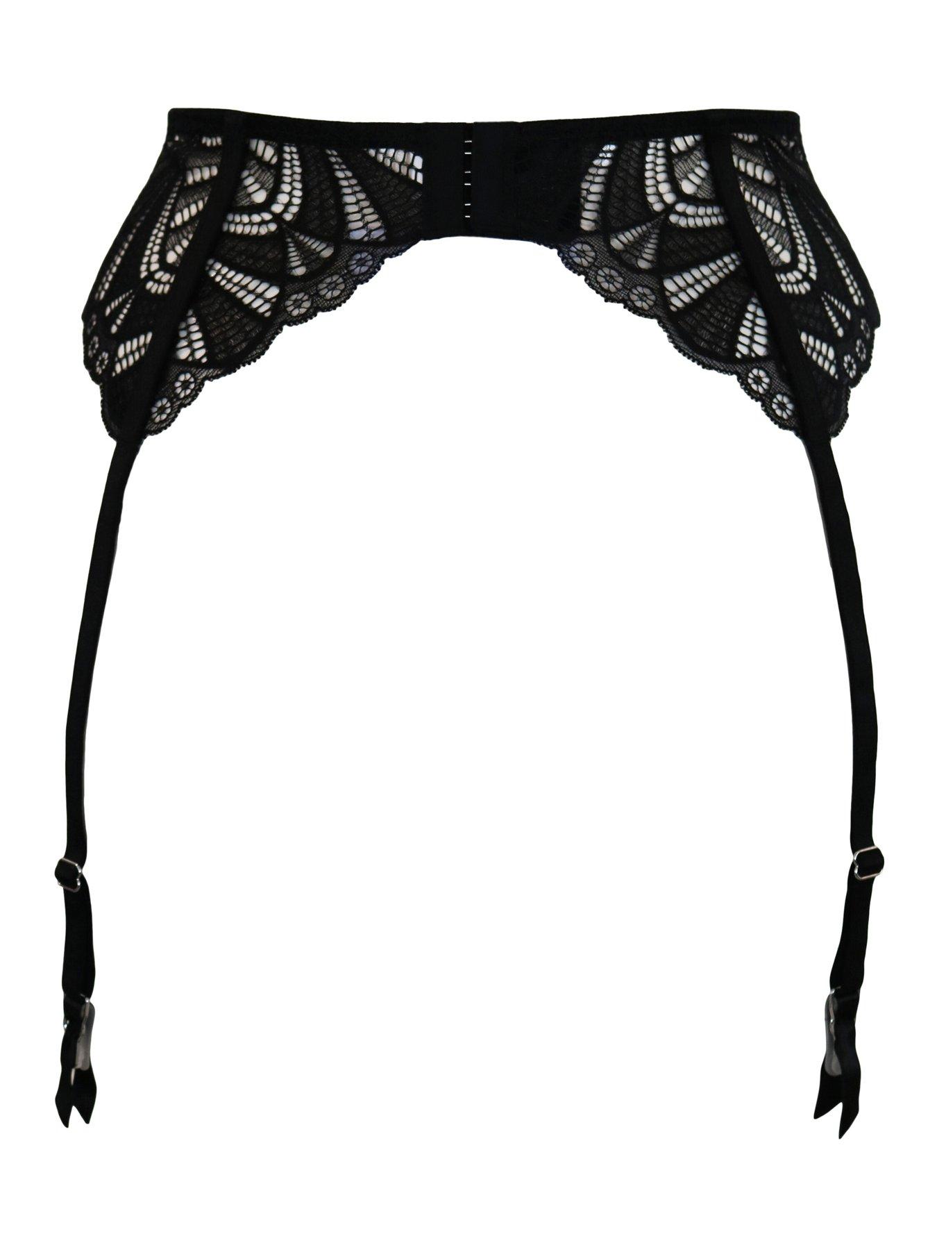 Pour Moi New Romance Narrow Suspender Black/Multi Very