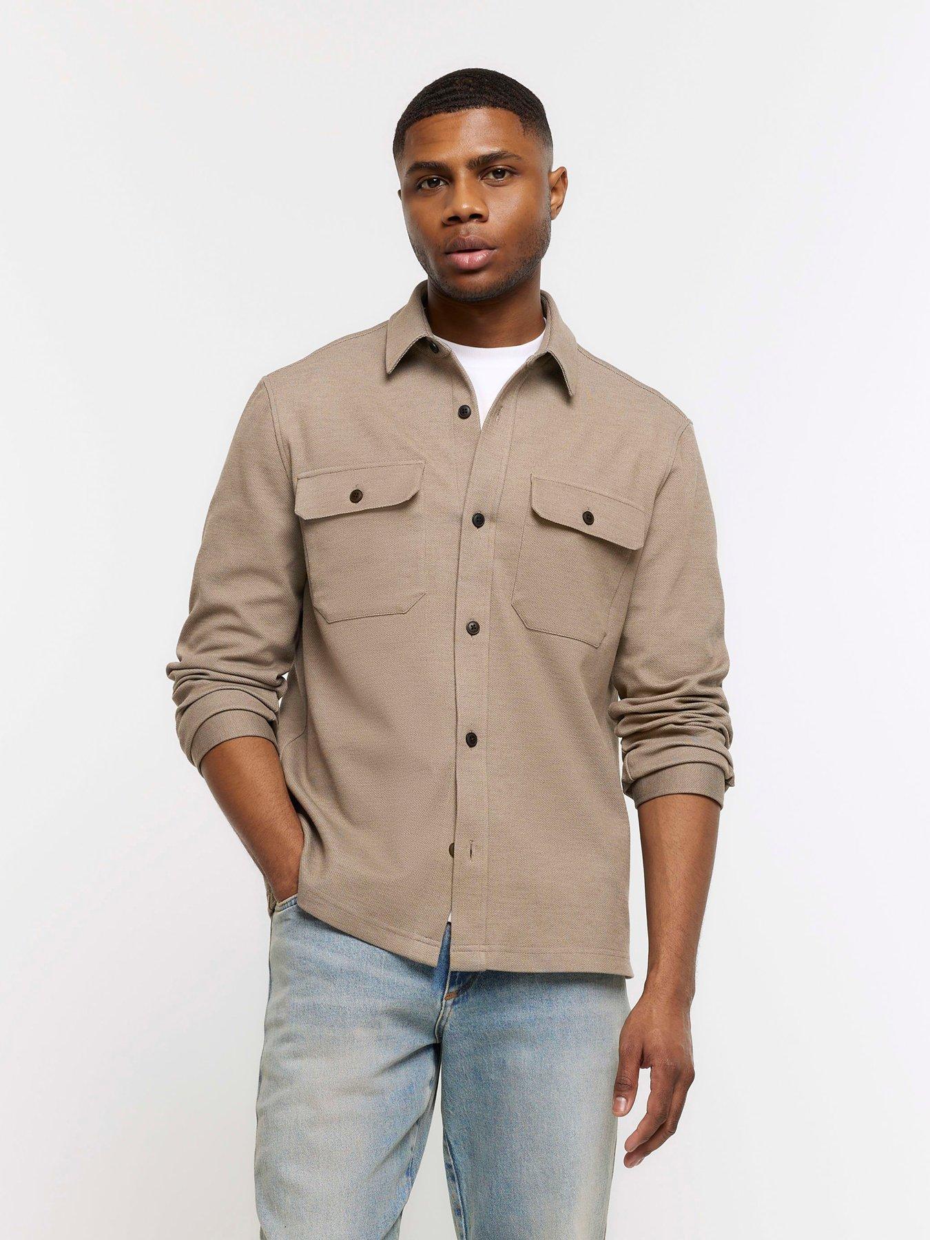 river-island-regular-fit-pocket-jersey-overshirt