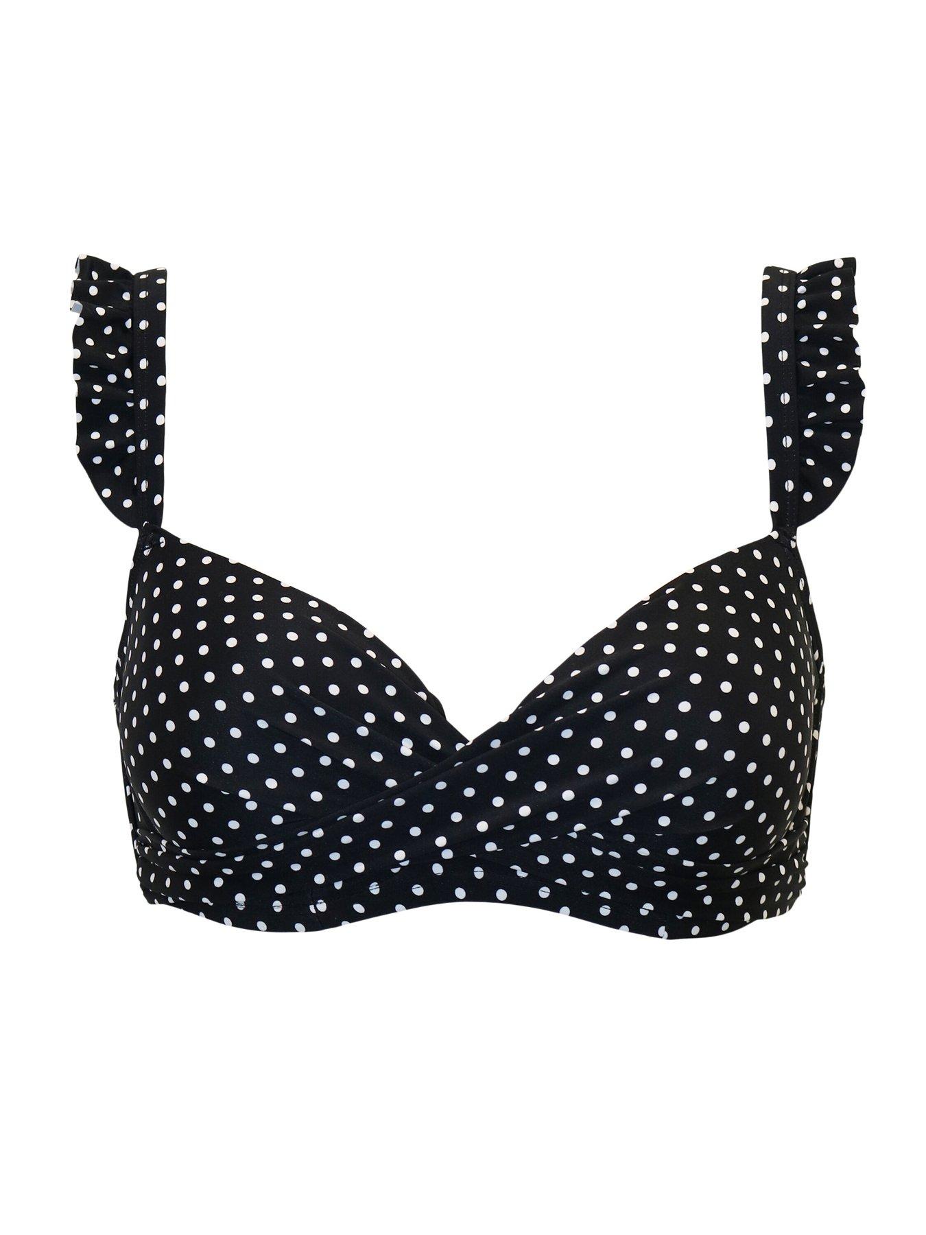 Image 3 of 4 of Pour Moi Sicily Lightly Padded Underwired Twist Front Top - Black/White