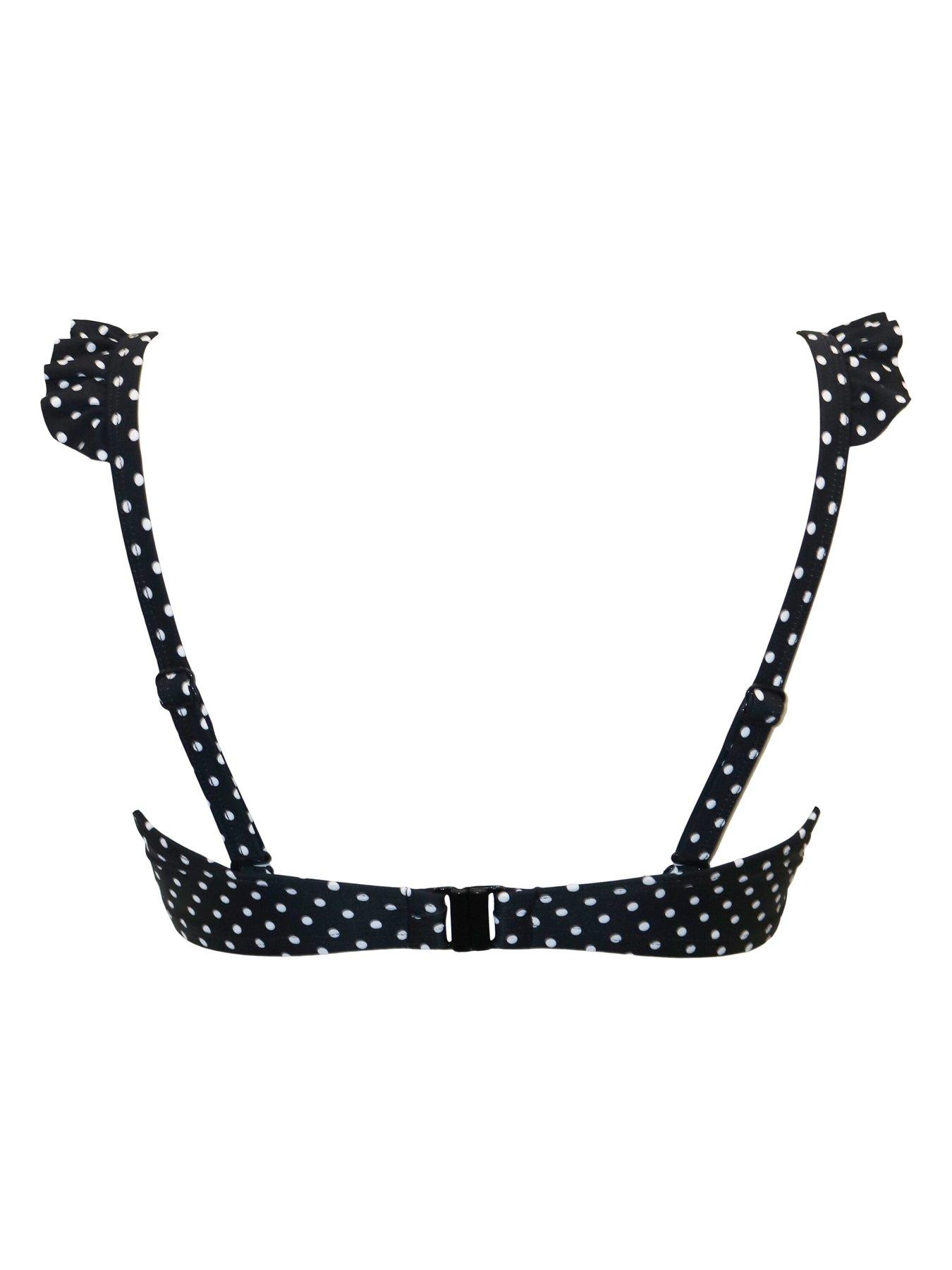 Image 4 of 4 of Pour Moi Sicily Lightly Padded Underwired Twist Front Top - Black/White