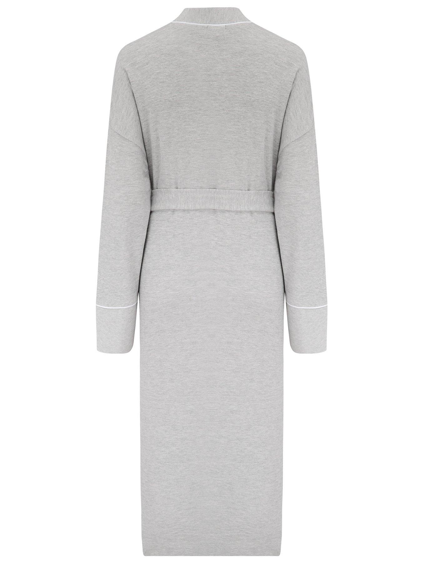 Image 4 of 4 of Pour Moi Waffle Loungewear Gown - Grey