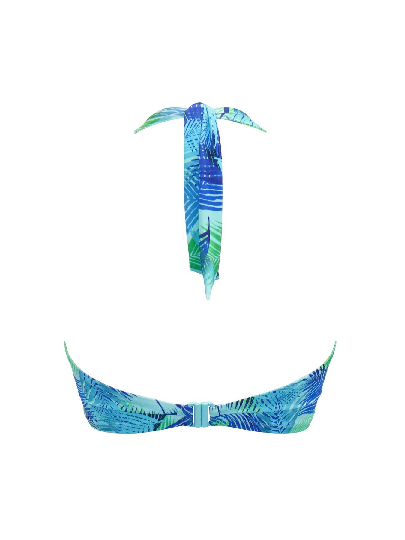 Image 4 of 4 of Pour Moi Aruba Non-Wired Longline Halter Bikini Top - Multi