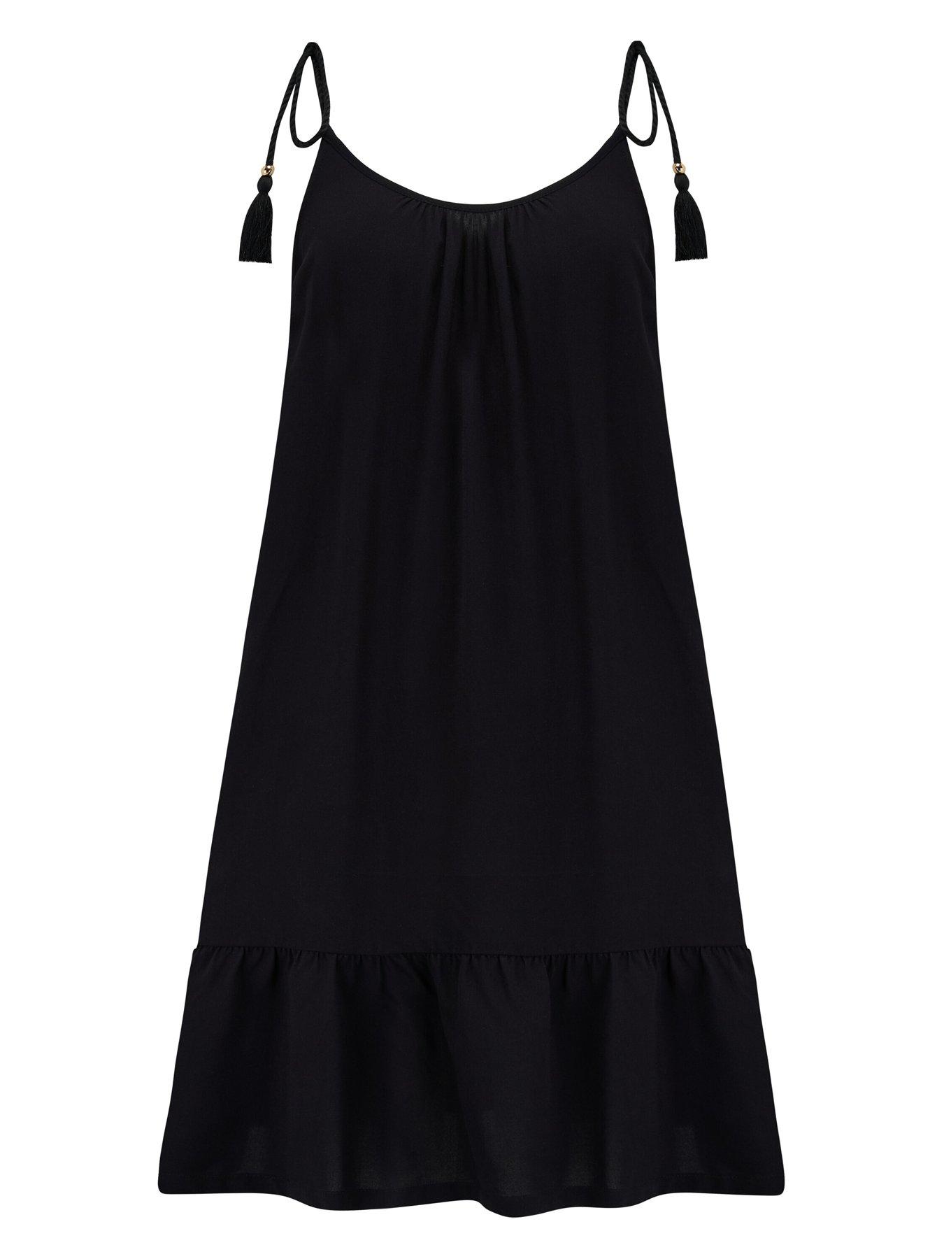 Image 3 of 4 of Pour Moi Swing Beach Dress with LENZING&trade; ECOVERO&trade; Viscose fibres- Black