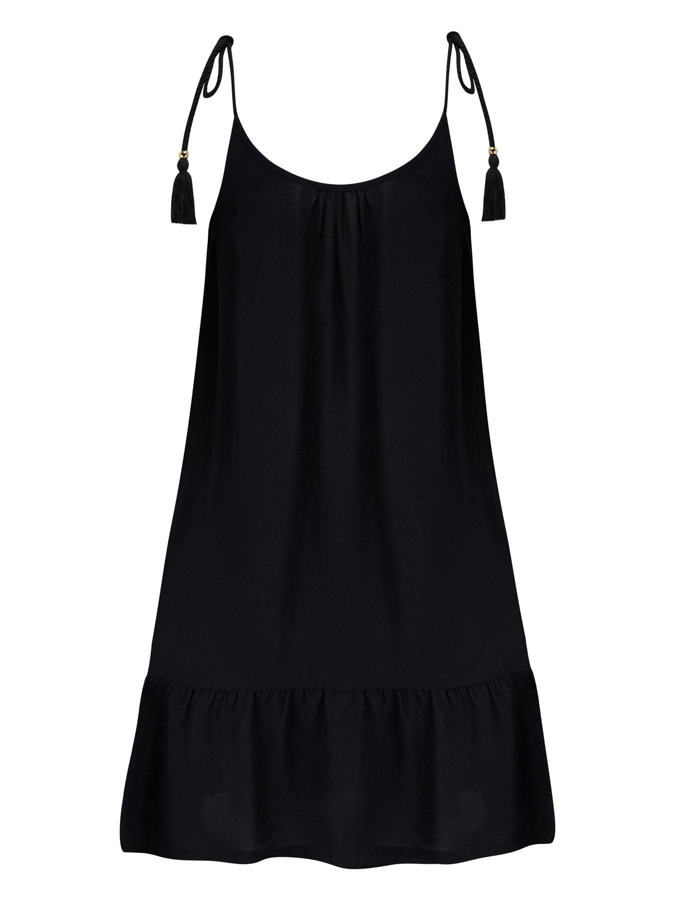 Image 4 of 4 of Pour Moi Swing Beach Dress with LENZING&trade; ECOVERO&trade; Viscose fibres- Black