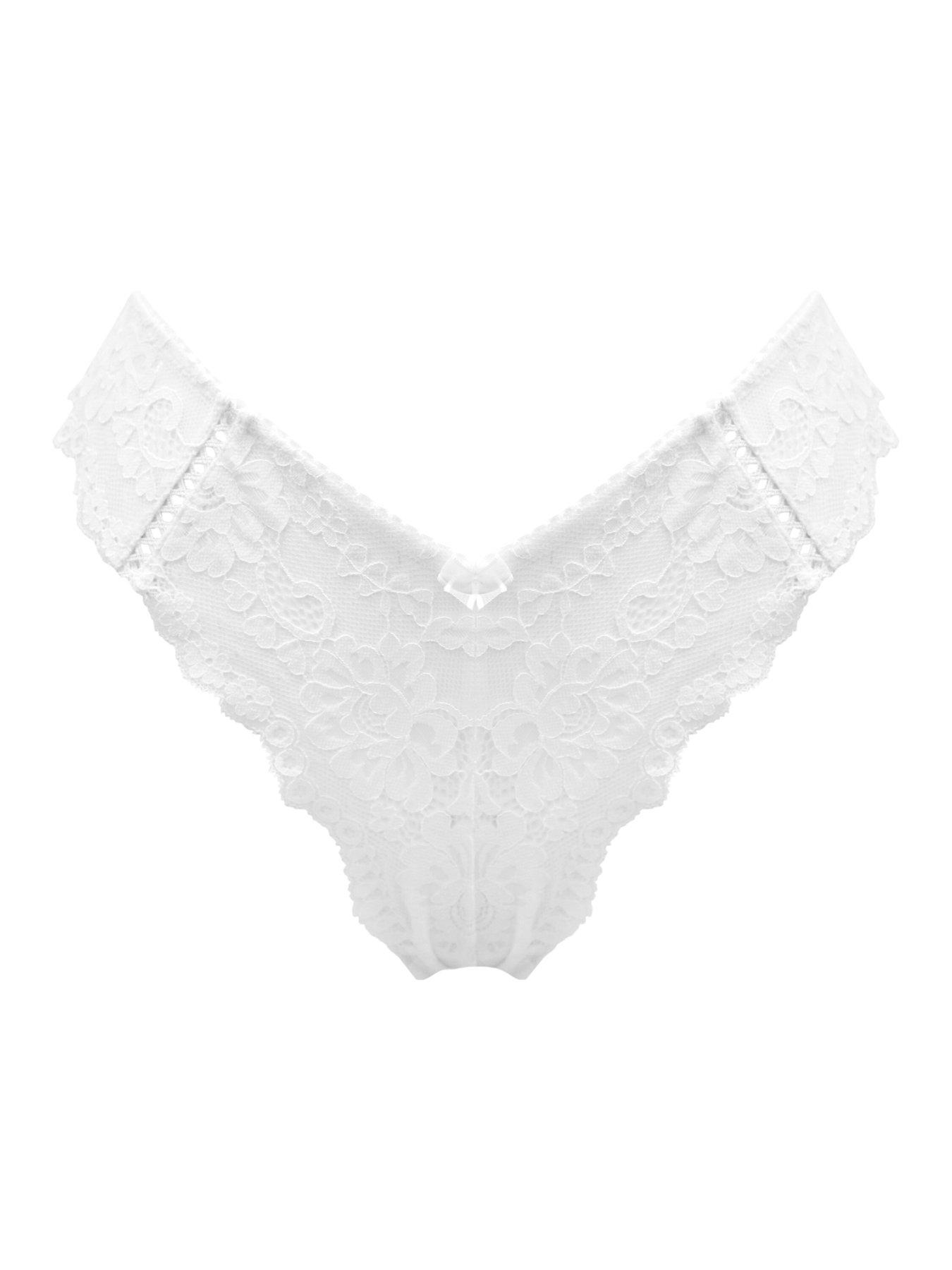 Pour Moi Fleur Cheeky V-Shaped Brief White Very