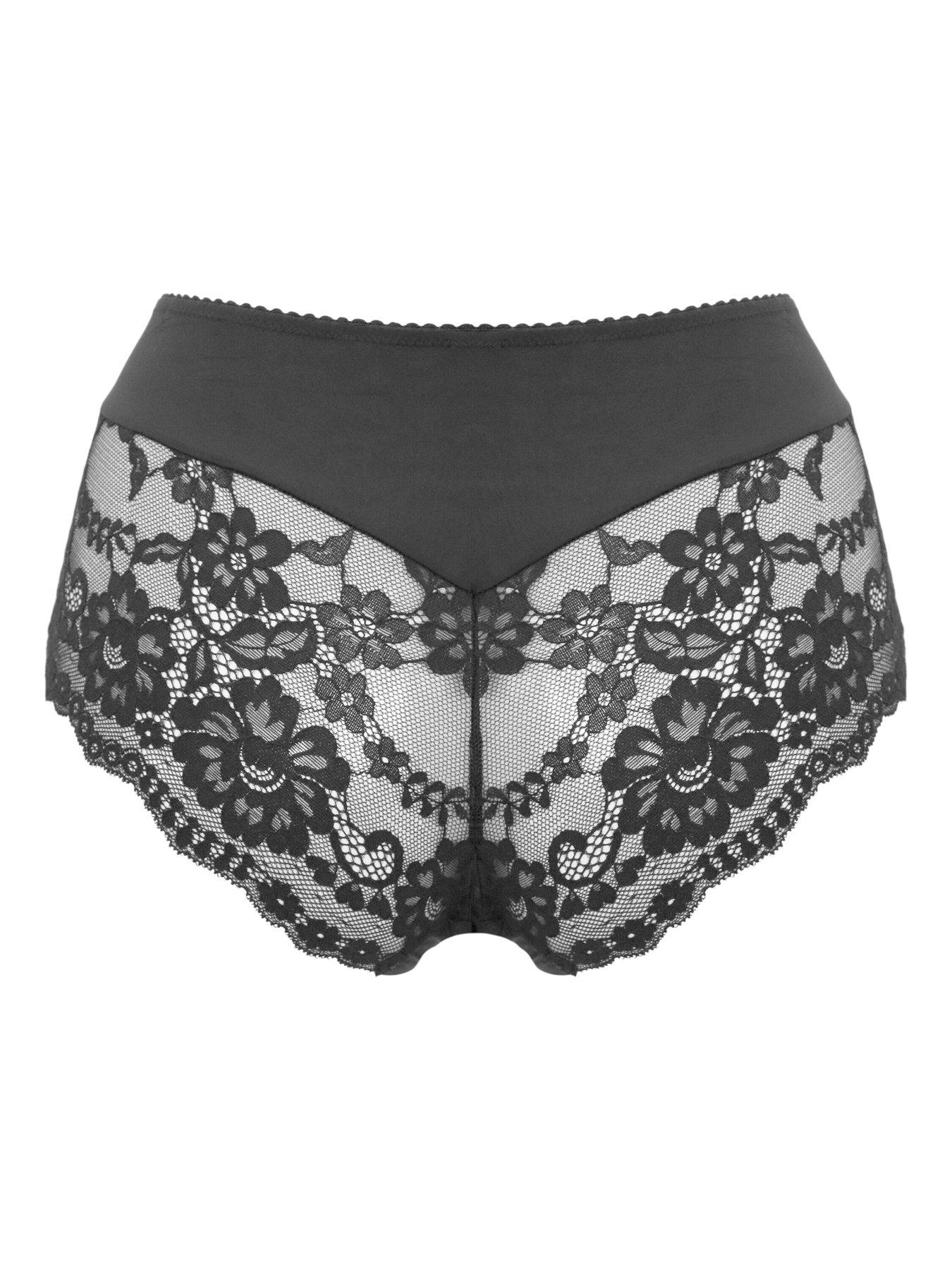 Image 4 of 4 of Pour Moi Fleur Shorty - Black