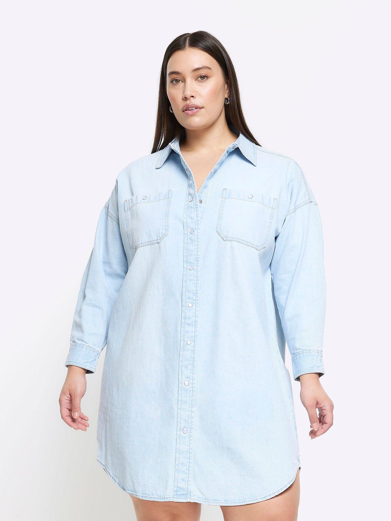 Plus size shirt dress uk best sale