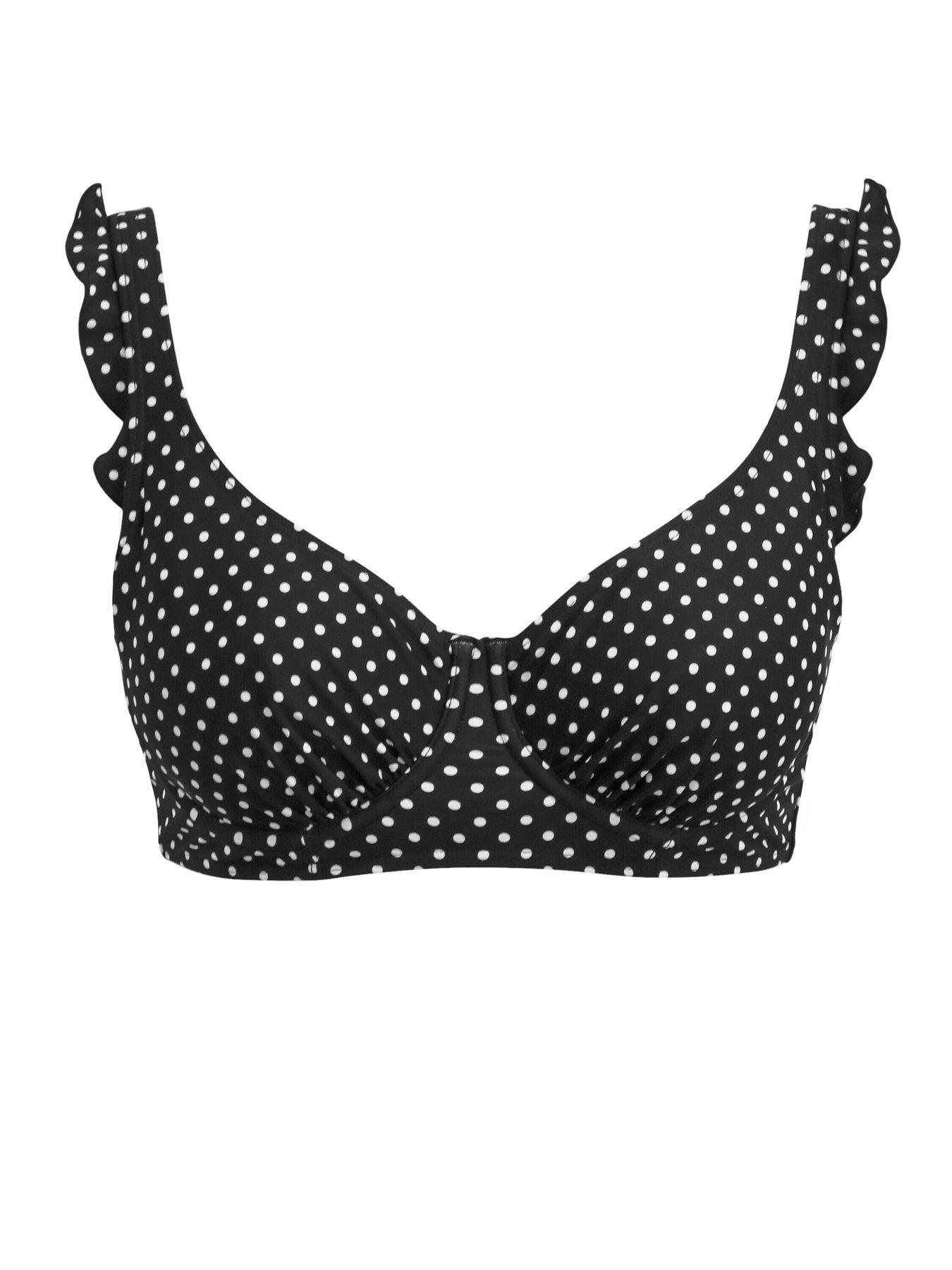 Image 3 of 4 of Pour Moi Sicily Longline Underwired Top - Black/White