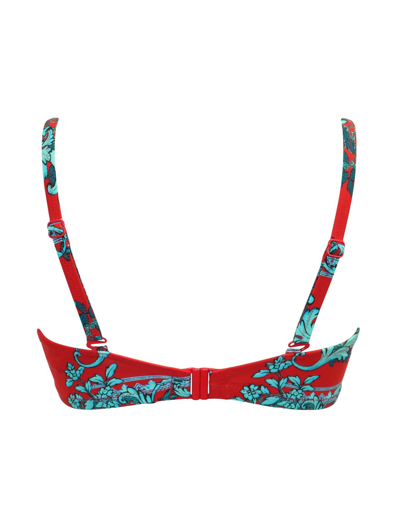 Image 4 of 4 of Pour Moi Cannes Boost Push-Up Padded Underwired Top - Red