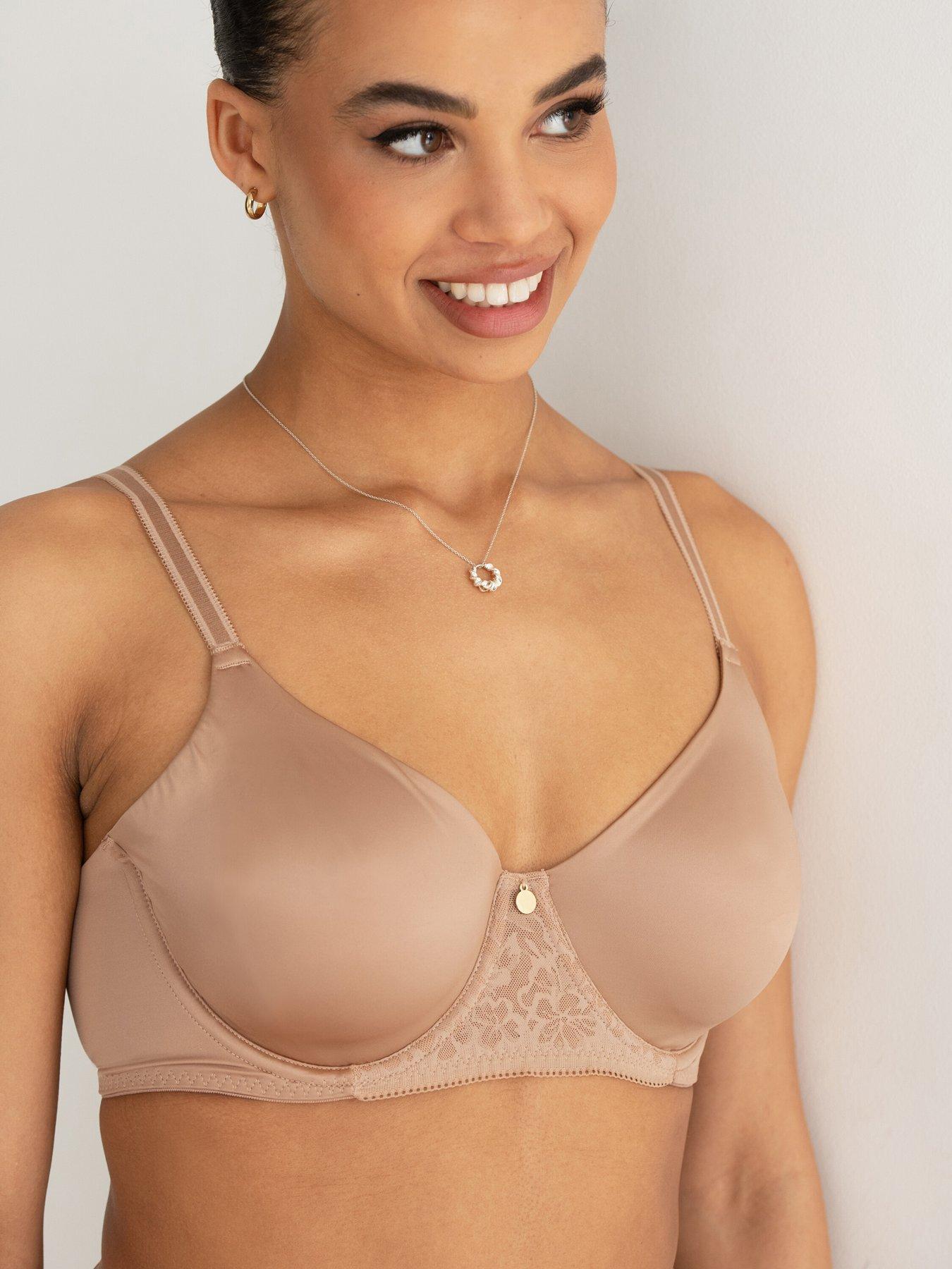Image 2 of 4 of Pour Moi Effortless Non-Padded Underwired Double Layer Moulded Bra - Natural