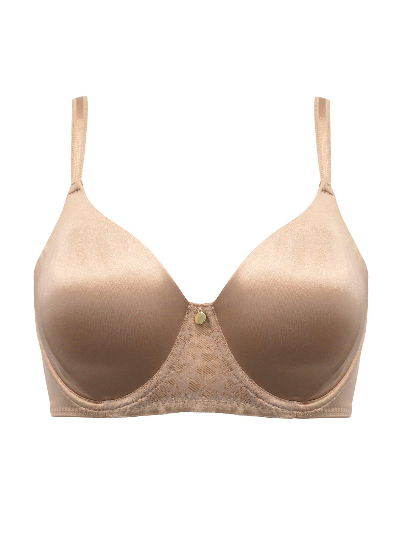 Image 3 of 4 of Pour Moi Effortless Non-Padded Underwired Double Layer Moulded Bra - Natural