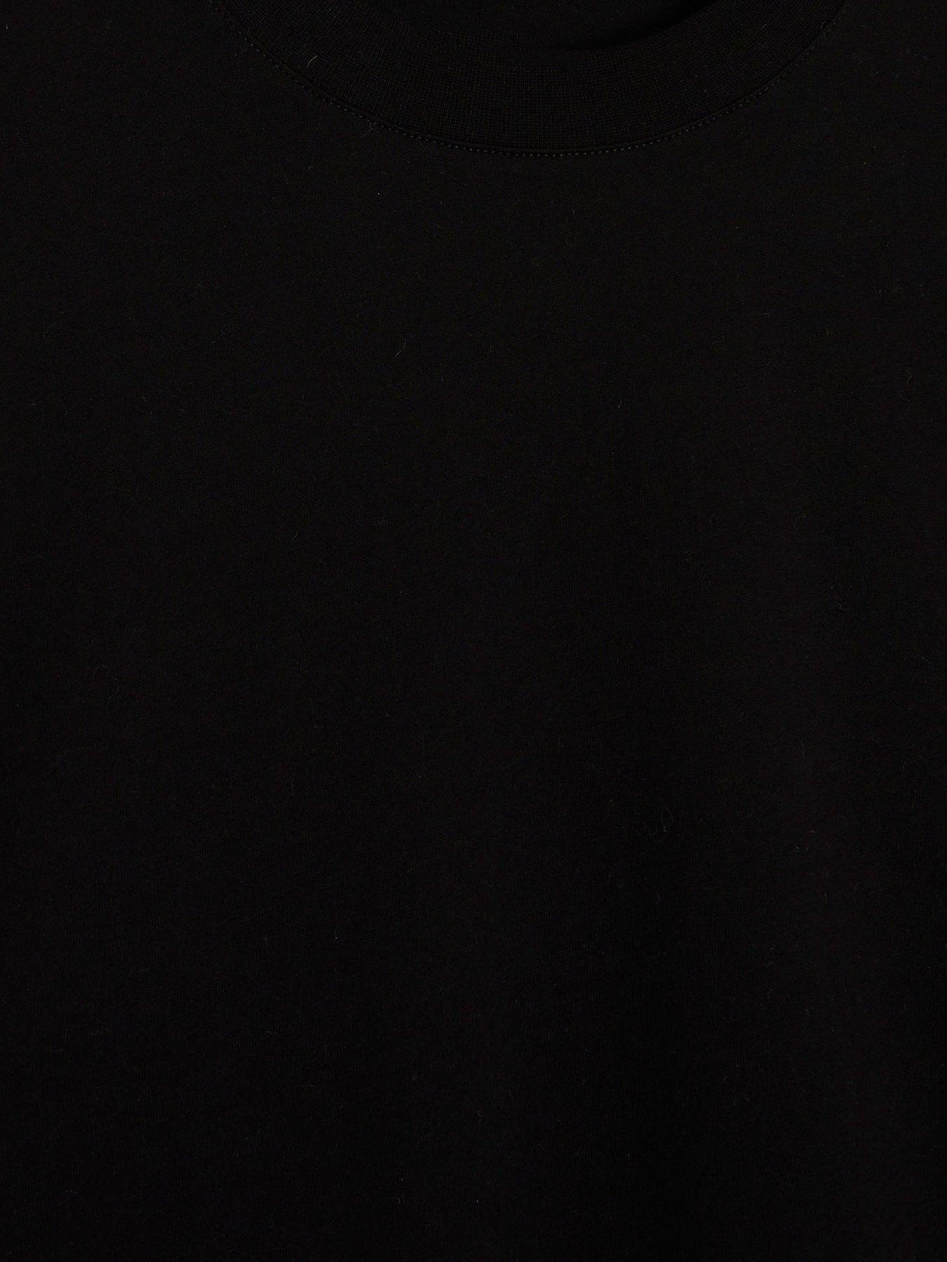Image 5 of 5 of River Island 2 Pack&nbsp;of&nbsp;Oversized Fit Plain T-Shirts - Black