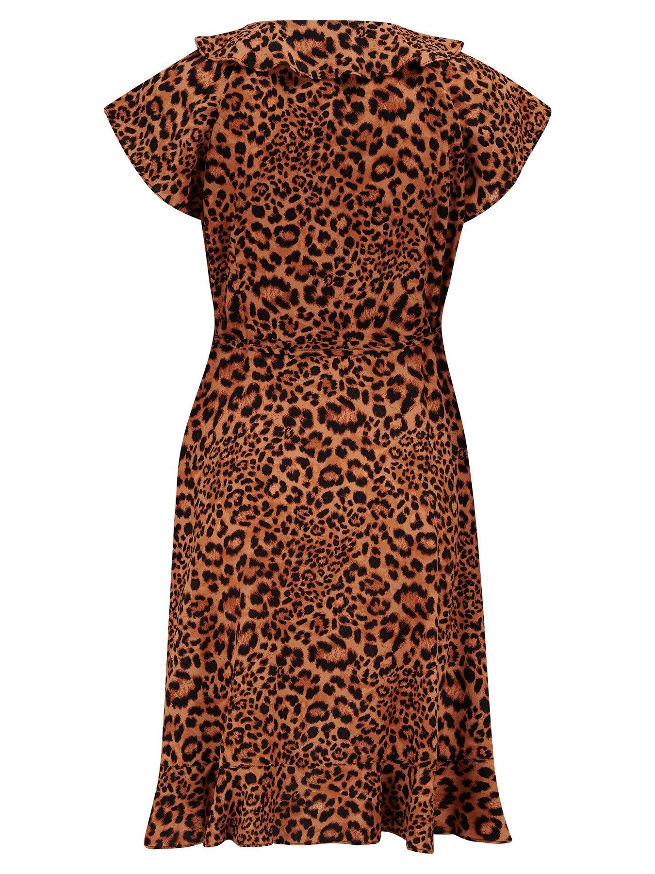 Image 4 of 4 of Pour Moi Frill Wrap Beach Dress with&nbsp;LENZING&trade; ECOVERO&trade; Viscose fibres - Multi