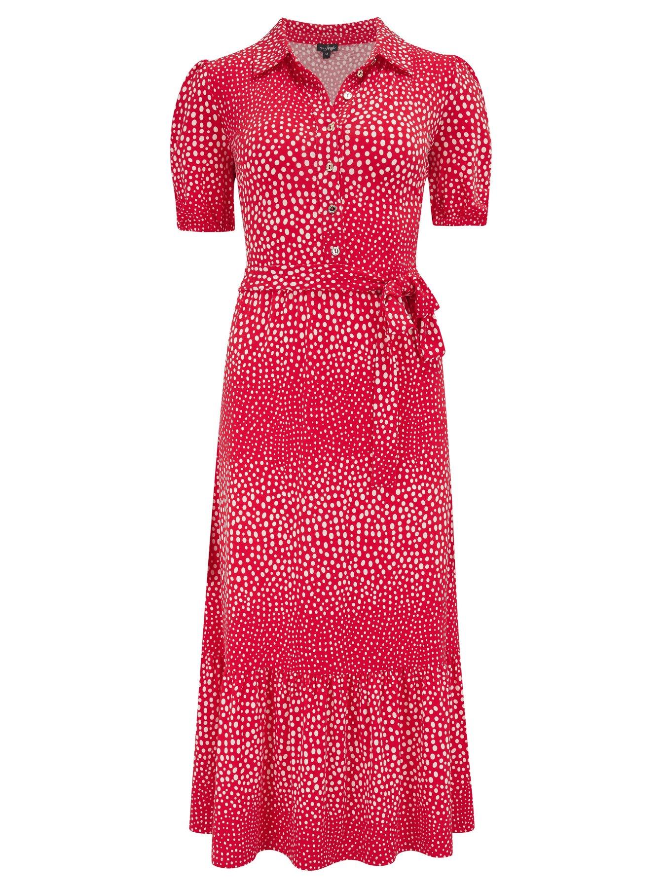 Pour Moi Jodie Slinky Jersey Tiered Midi Shirt Dress - Multi | Very