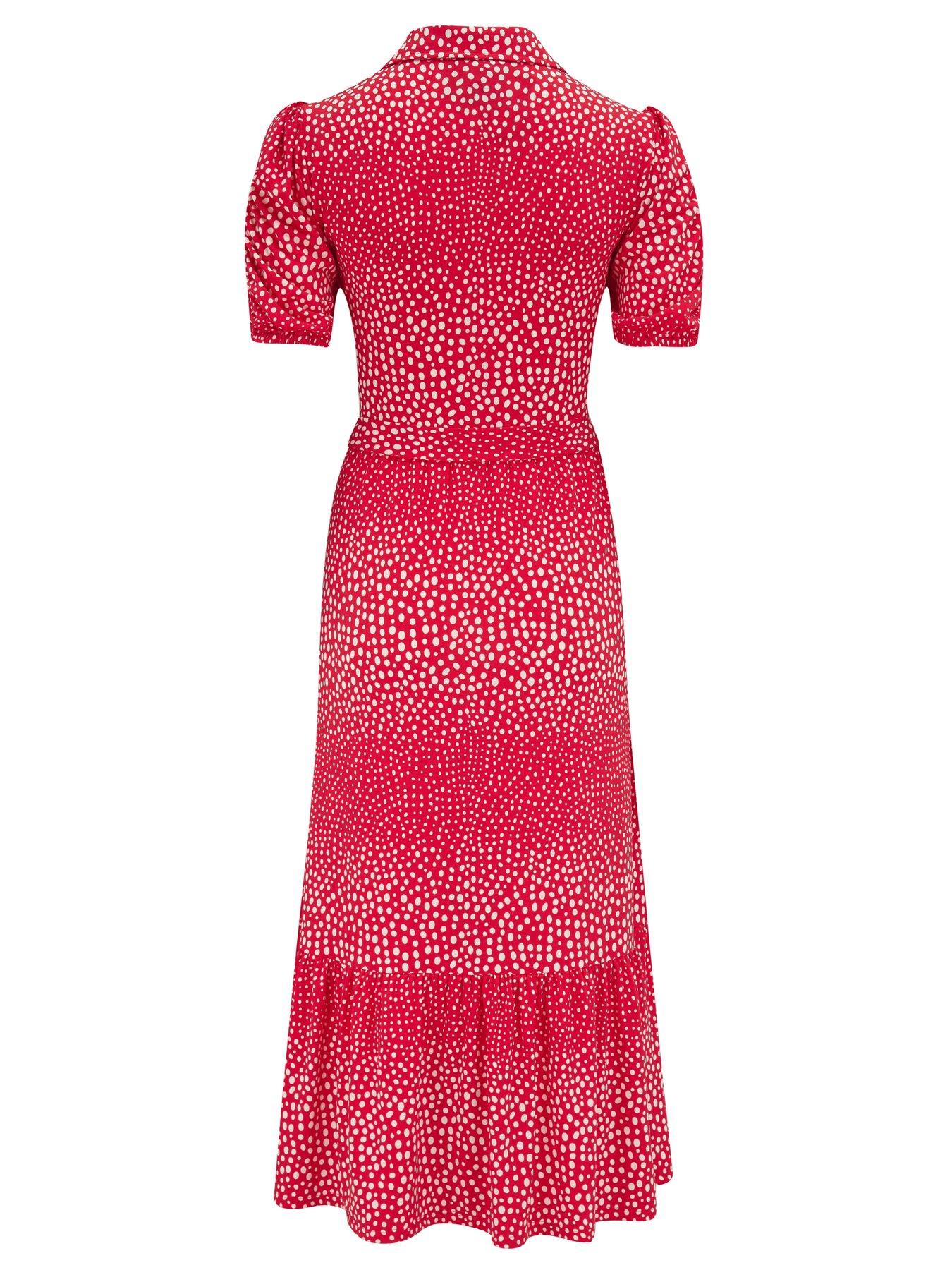 Pour Moi Jodie Slinky Jersey Tiered Midi Shirt Dress - Multi | Very