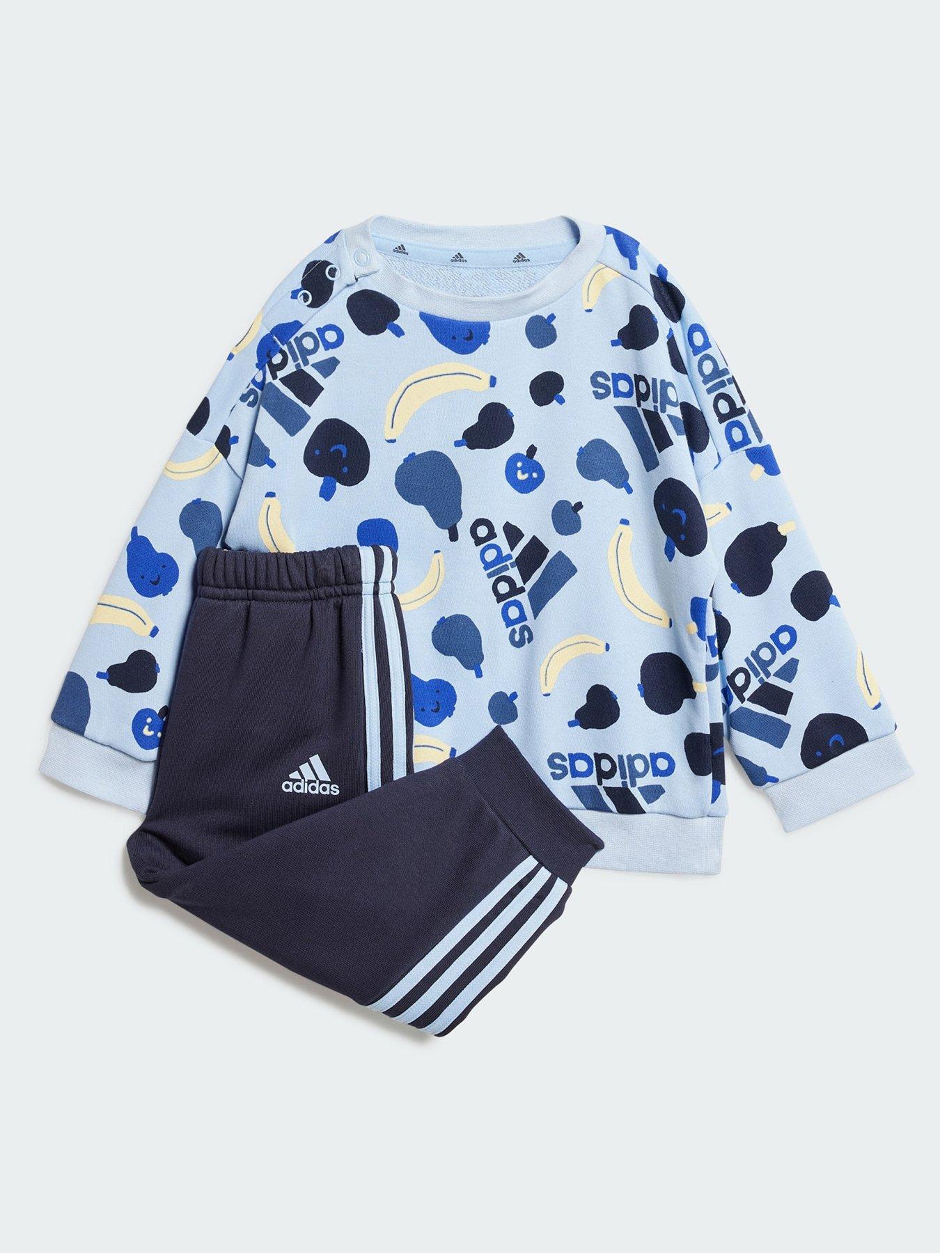 adidas essentials allover print jogger set kids