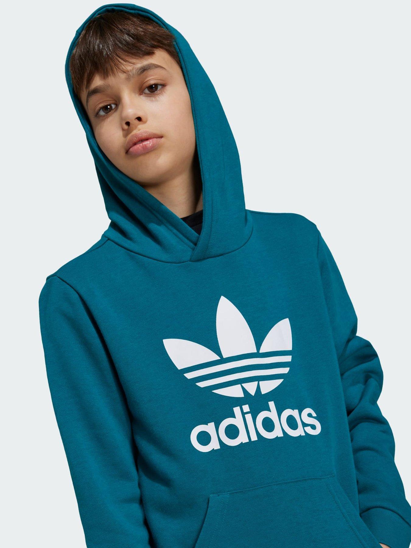 adidas Originals Trefoil Hoodie Kids Light Green Very