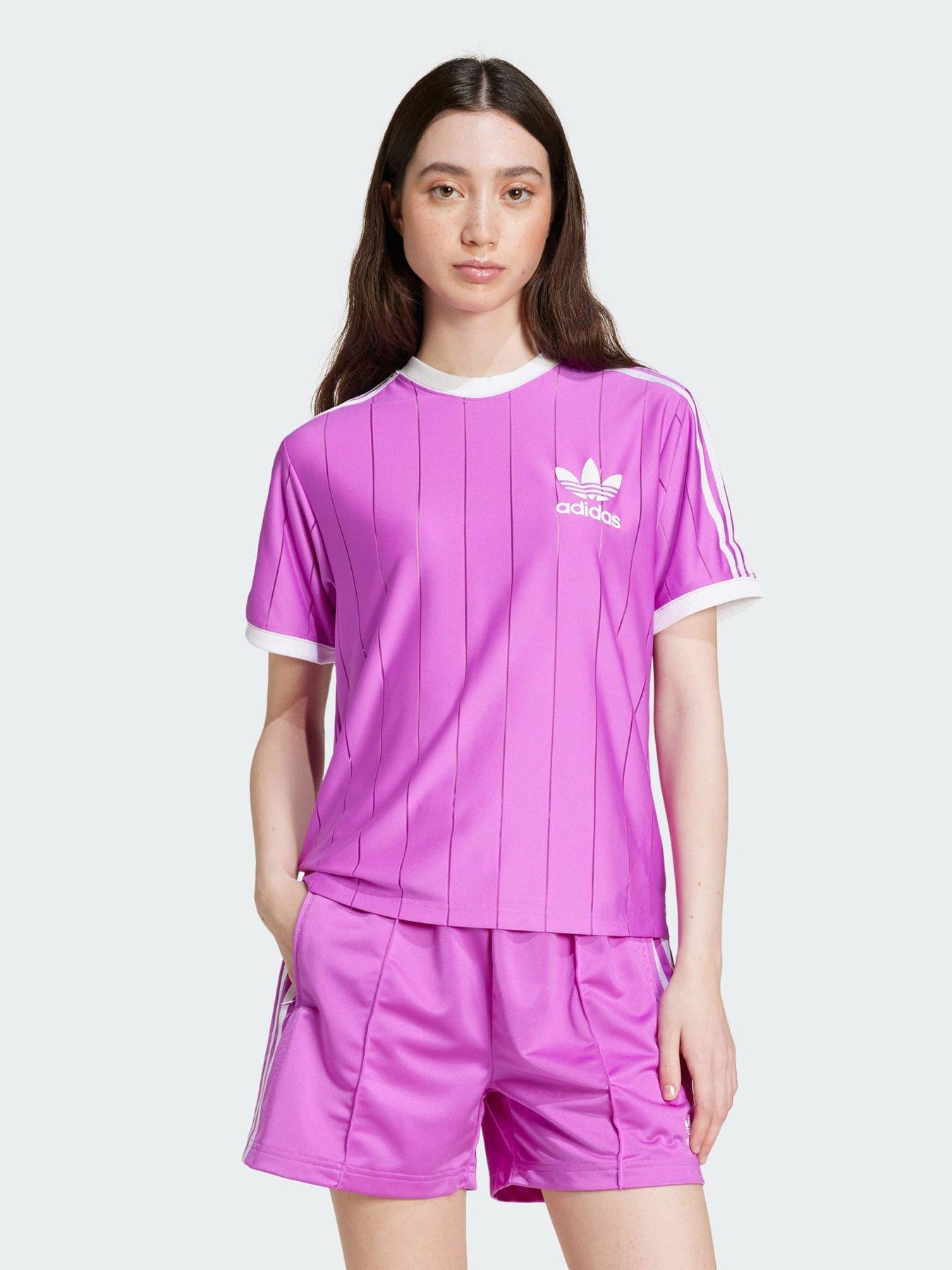 adidas Originals Adicolor 3-Stripes Pinstripe Tee | Very.co.uk